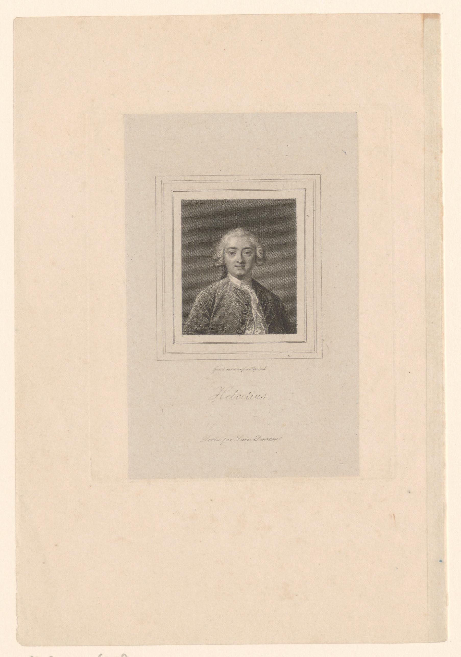 Portret van Claude-Adrien Helvétius