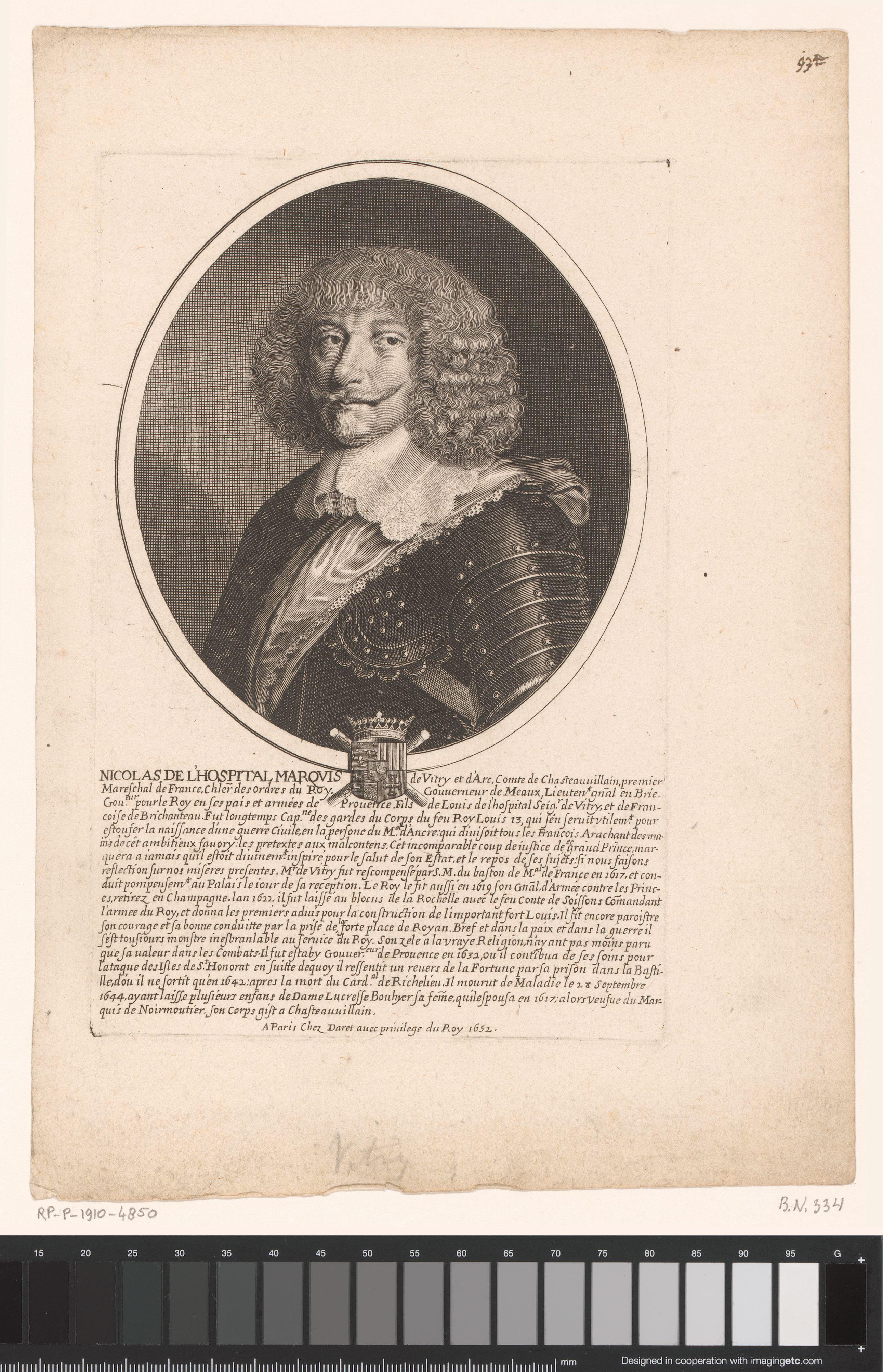 Portret van Nicolas de L'Hospital