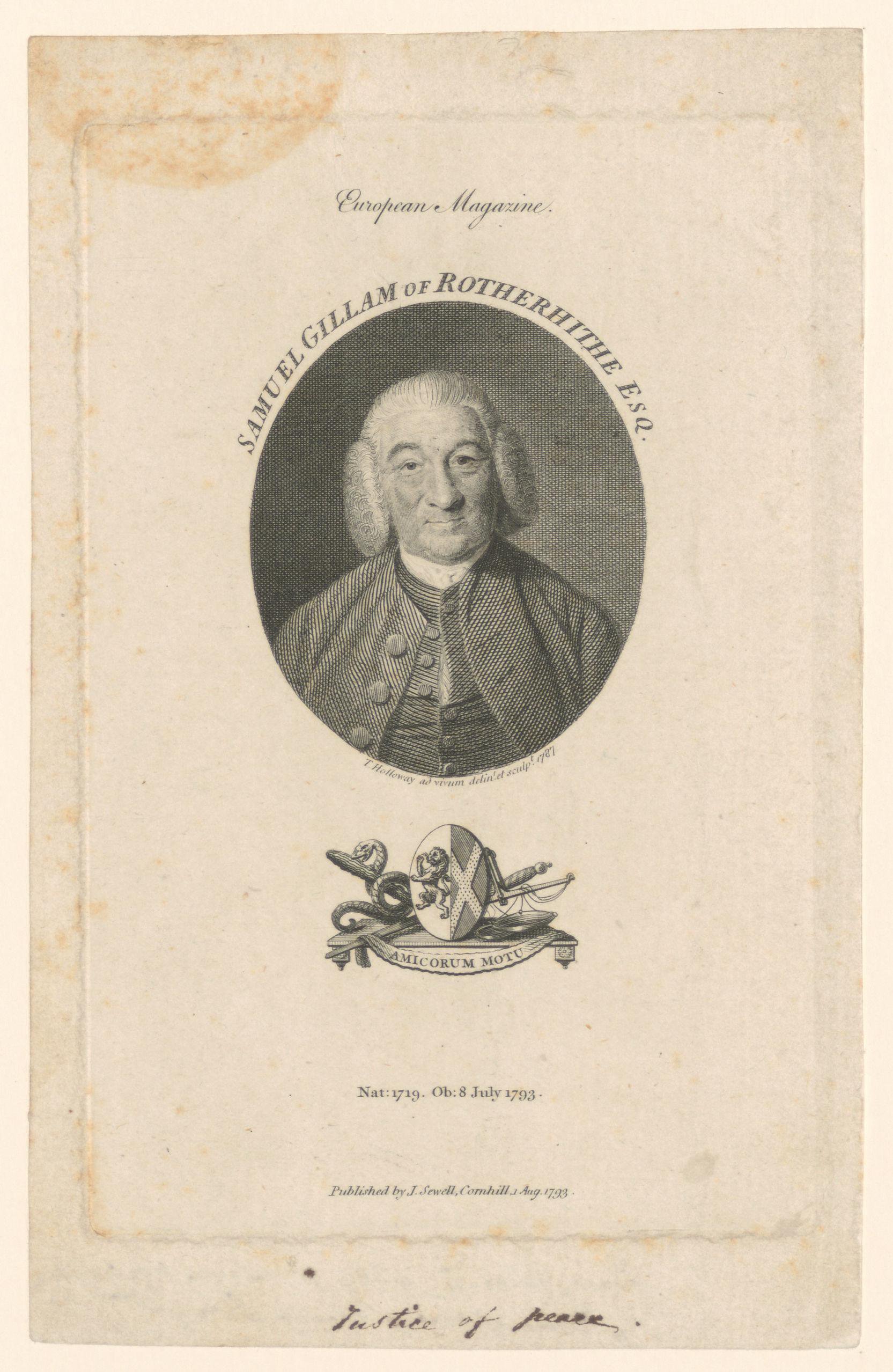Portret van Samuel Gillam