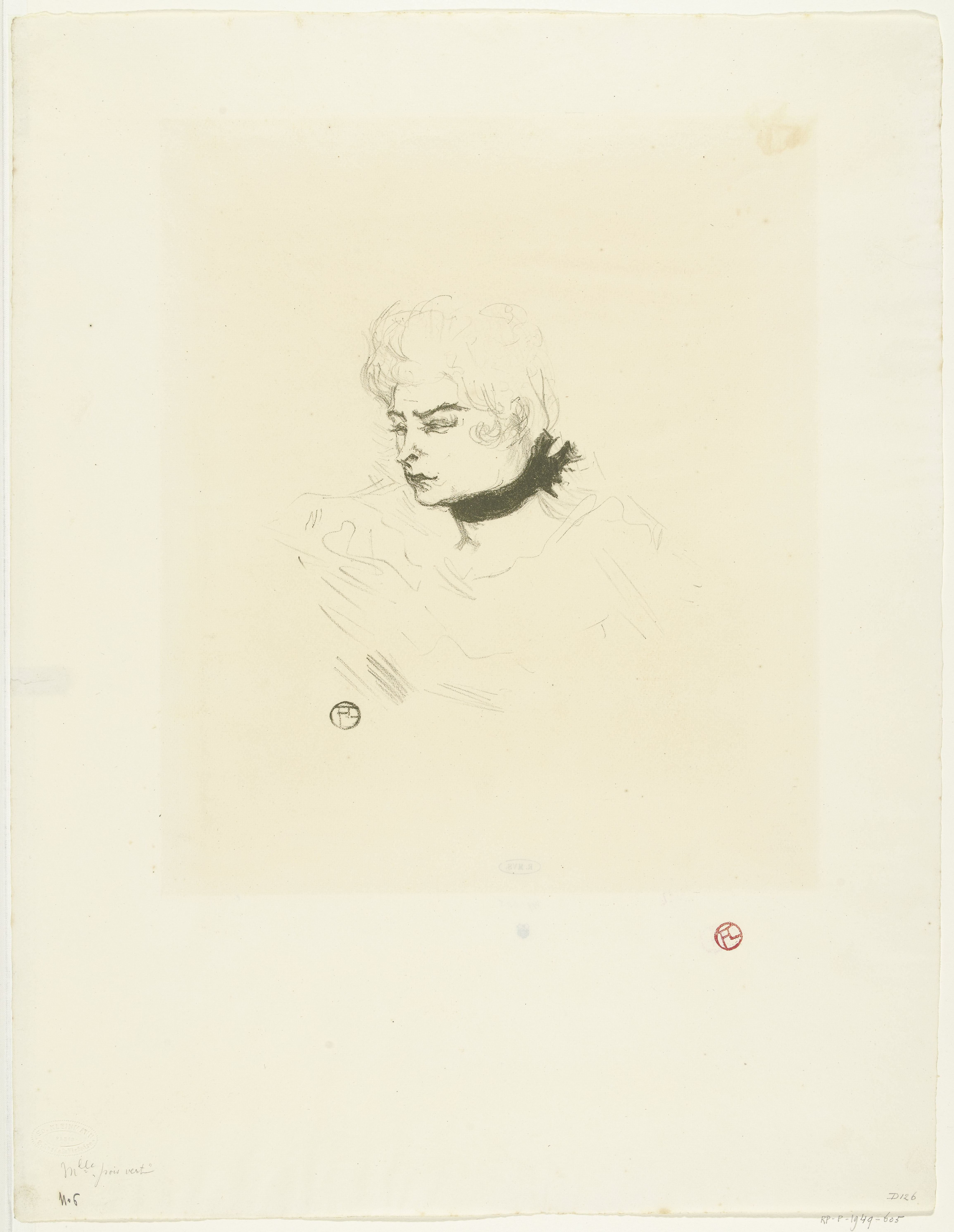 Portret van Mademoiselle Pois Vert