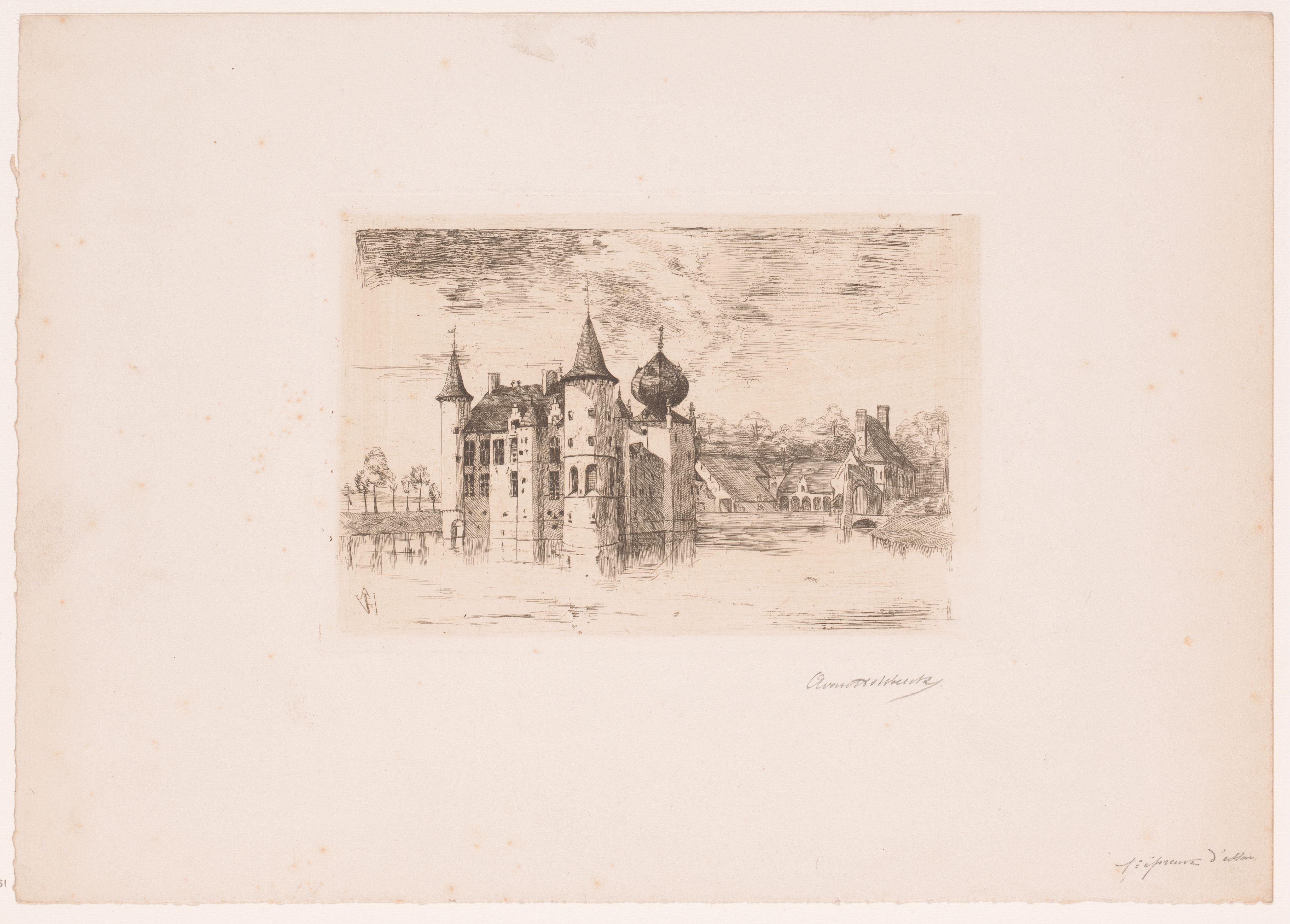 Gezicht op het kasteel van baron Henri van Havre