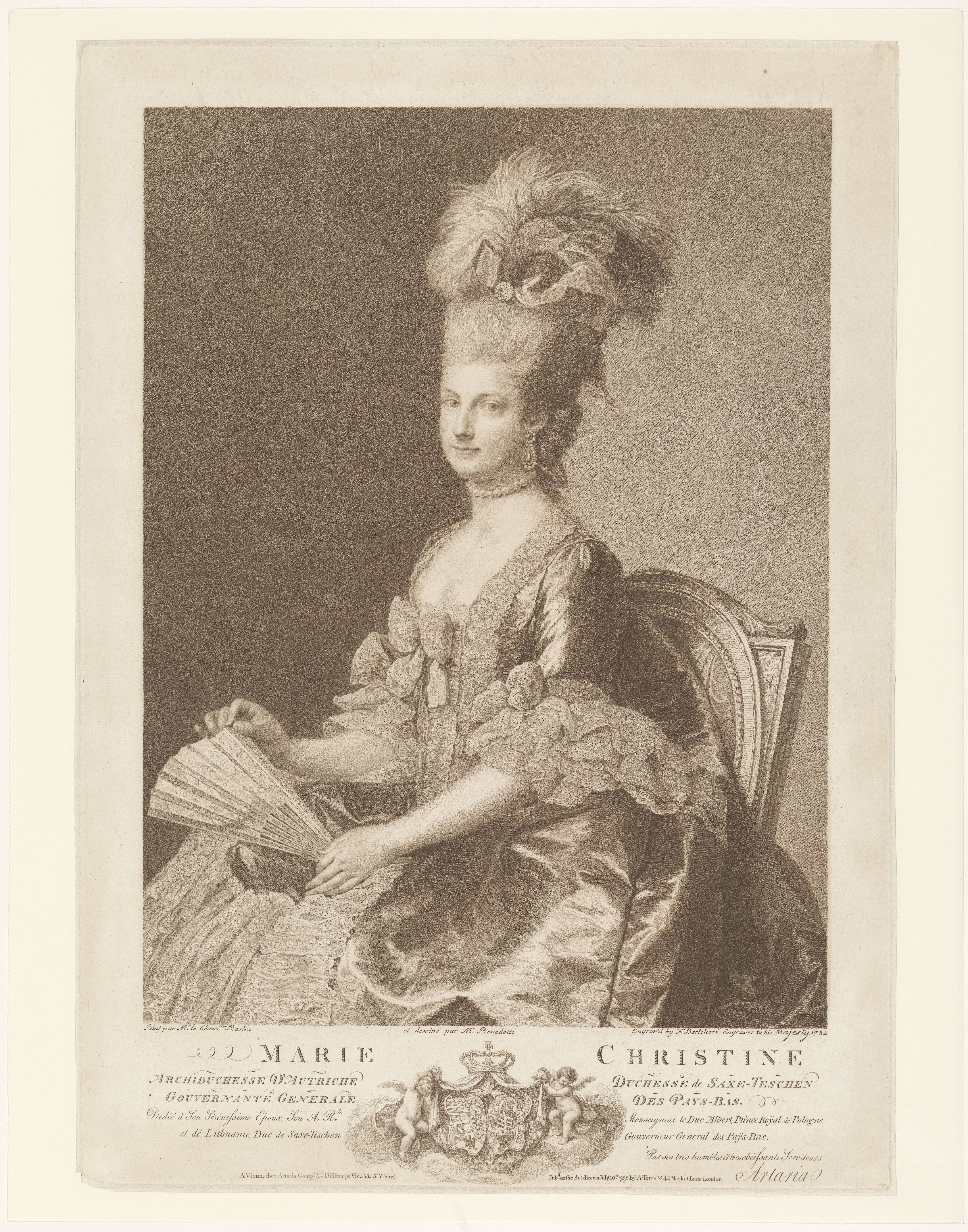 Portret van Maria Christina van Oostenrijk