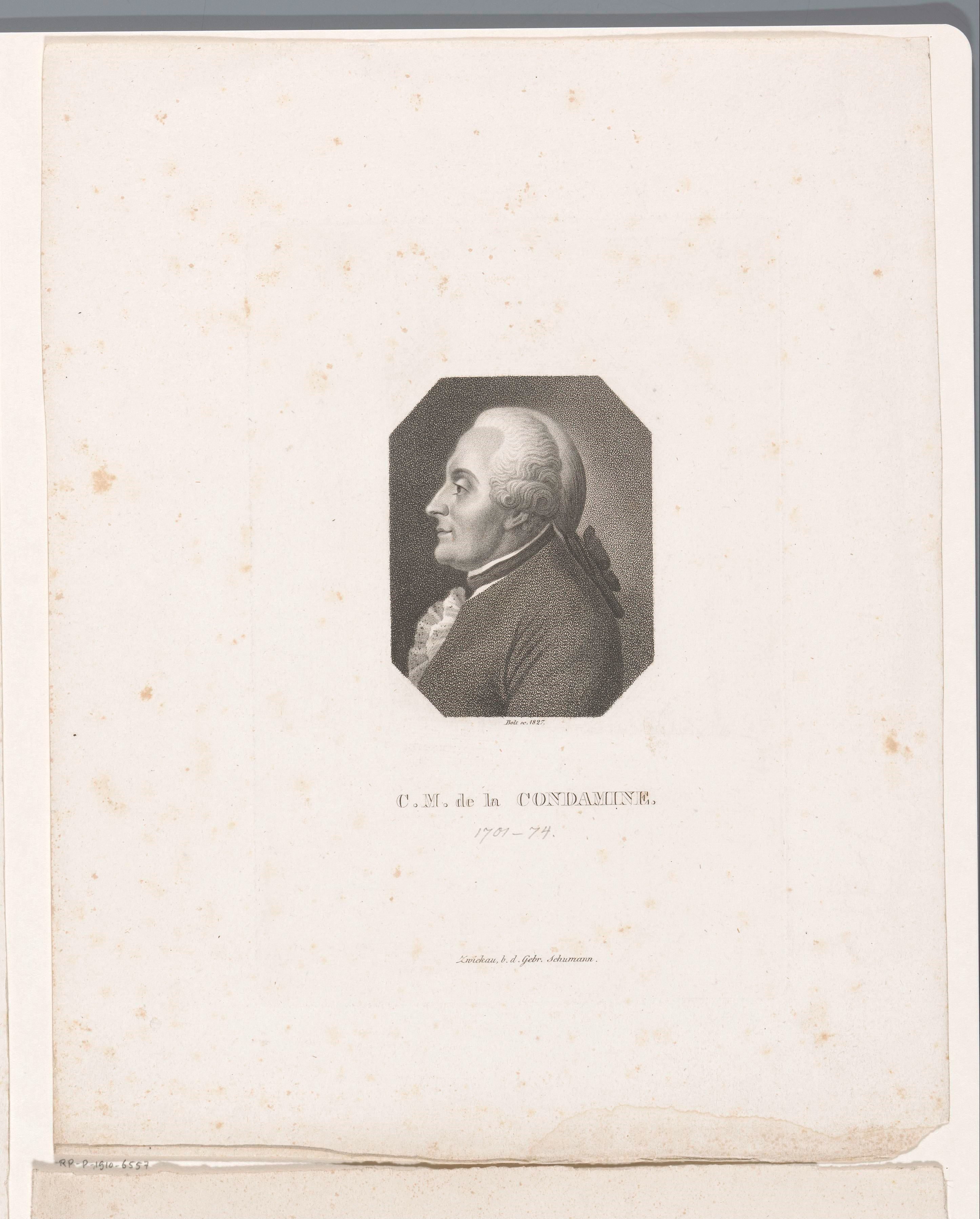 Portret van Charles Marie de La Condamine
