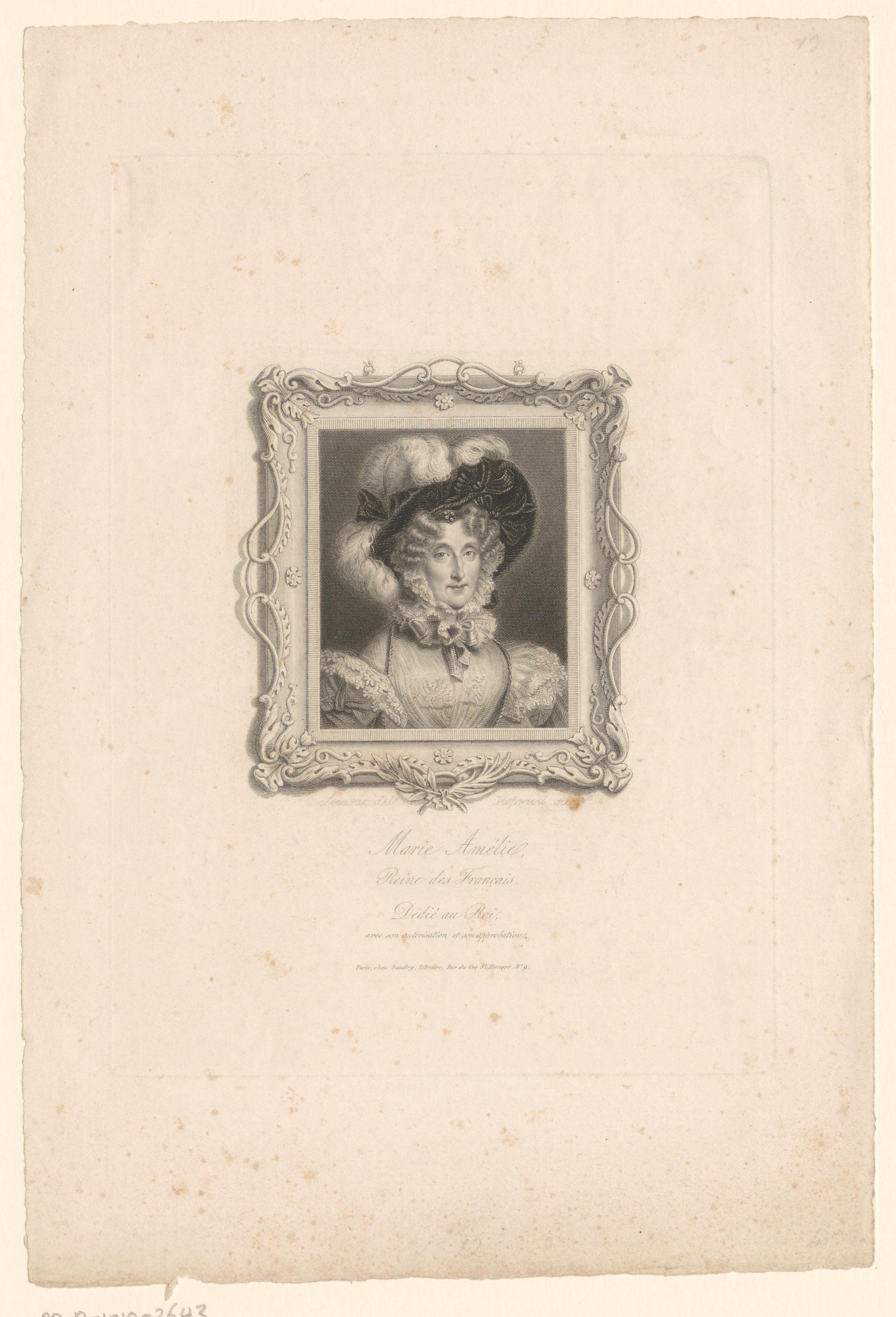 Portret van Marie Amélie van Bourbon-Sicilië