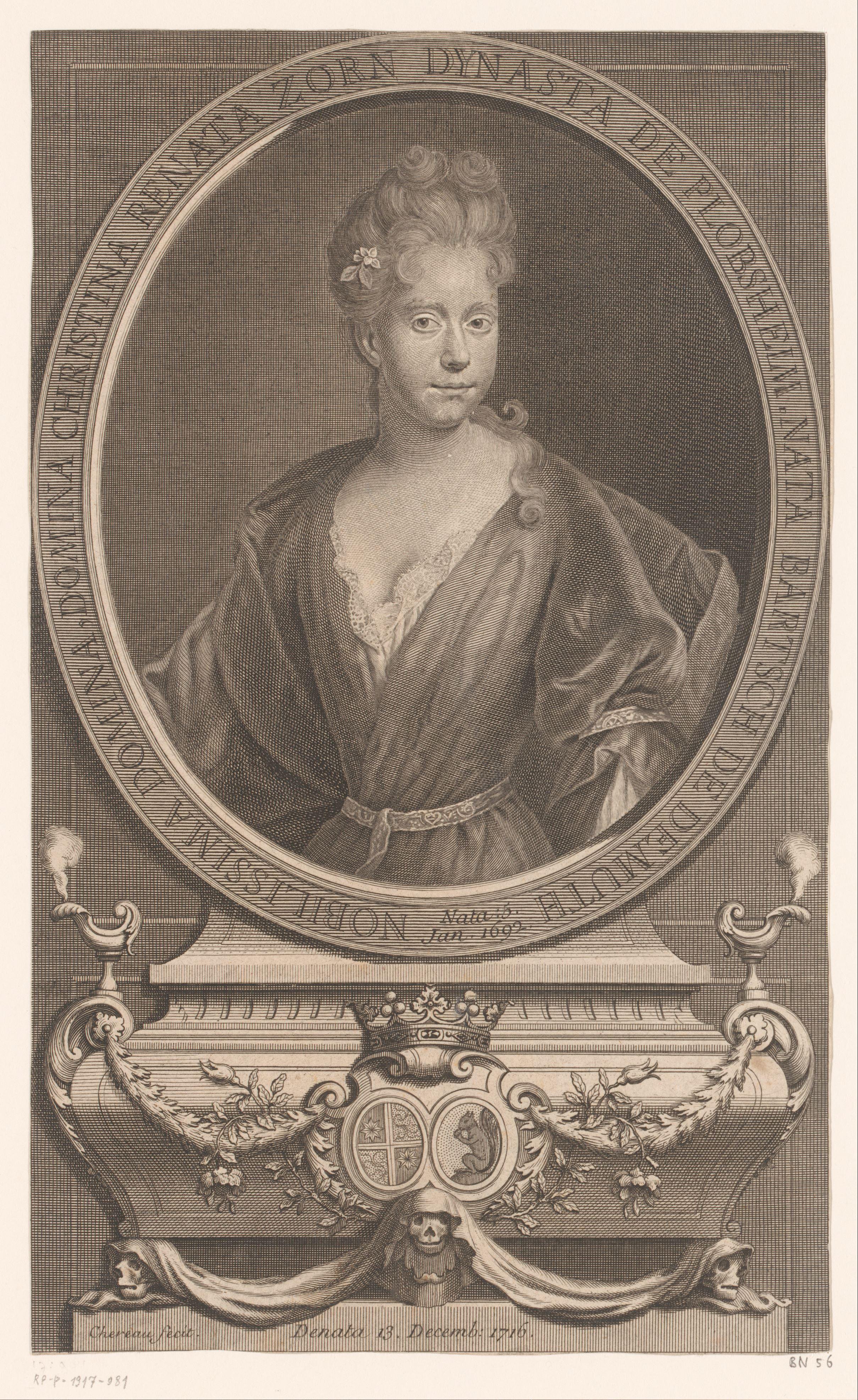 Portret van Christine Renée Zorn de Plobsheim