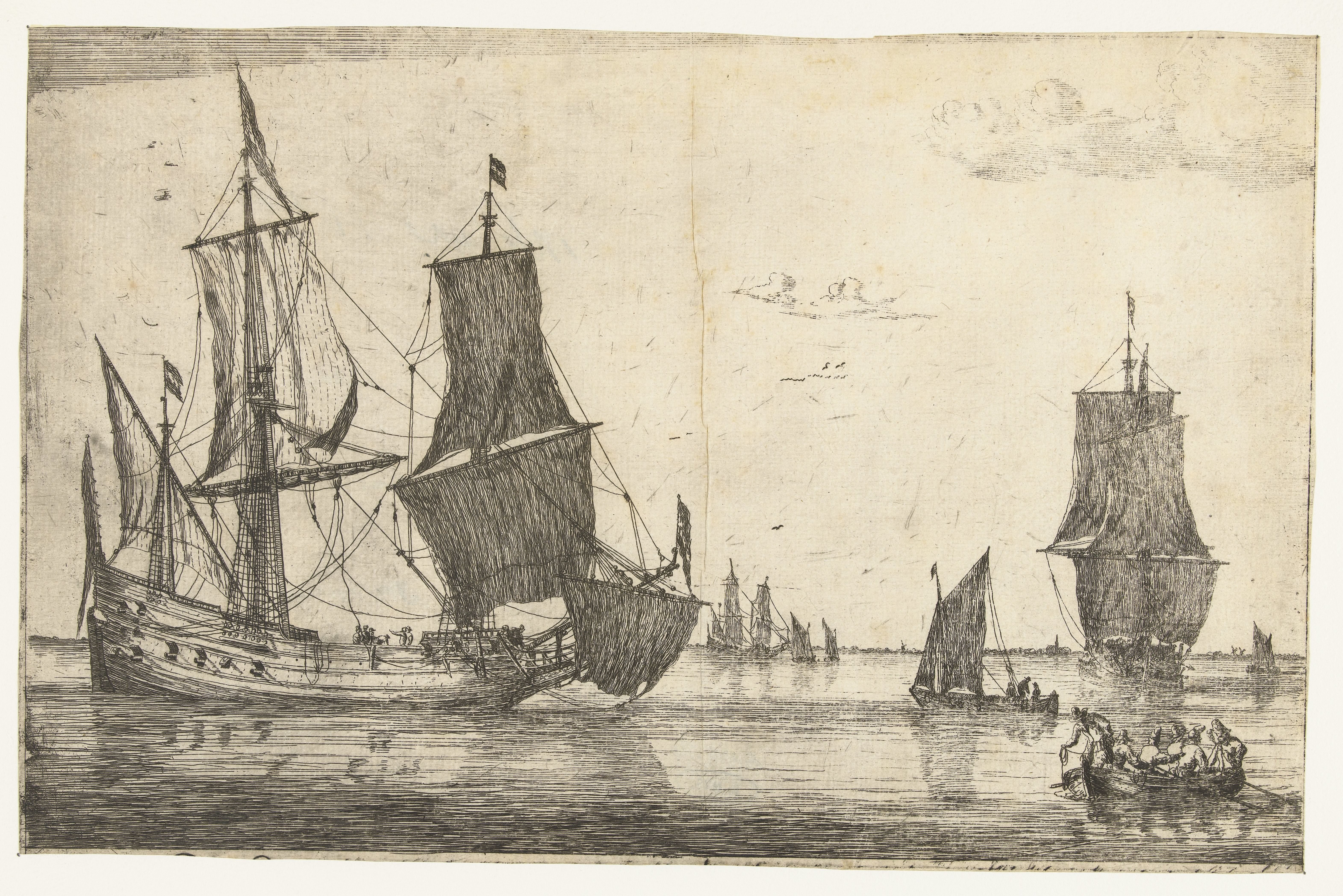 Binnenwater met een fluitschip