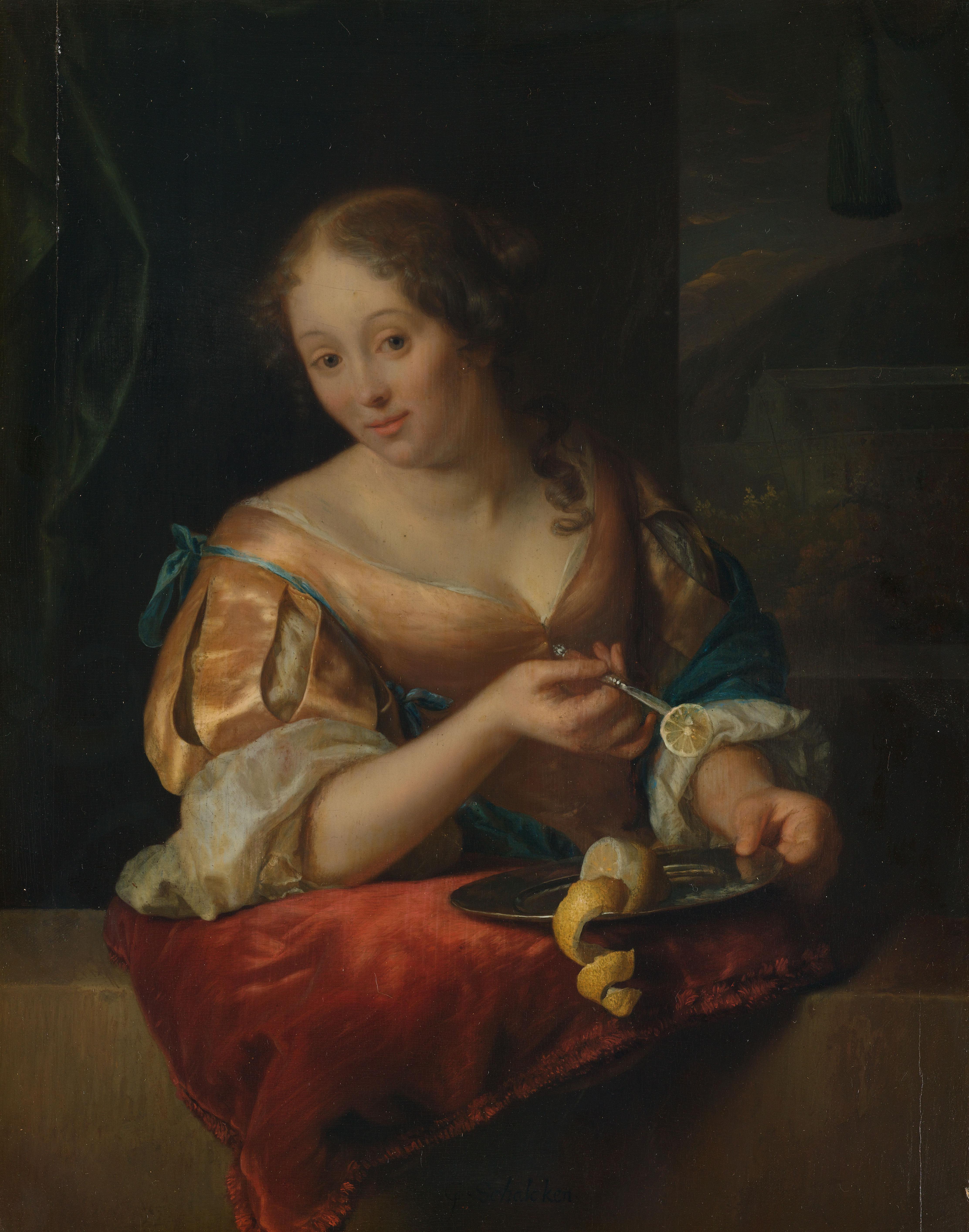 Young Woman with Lemon