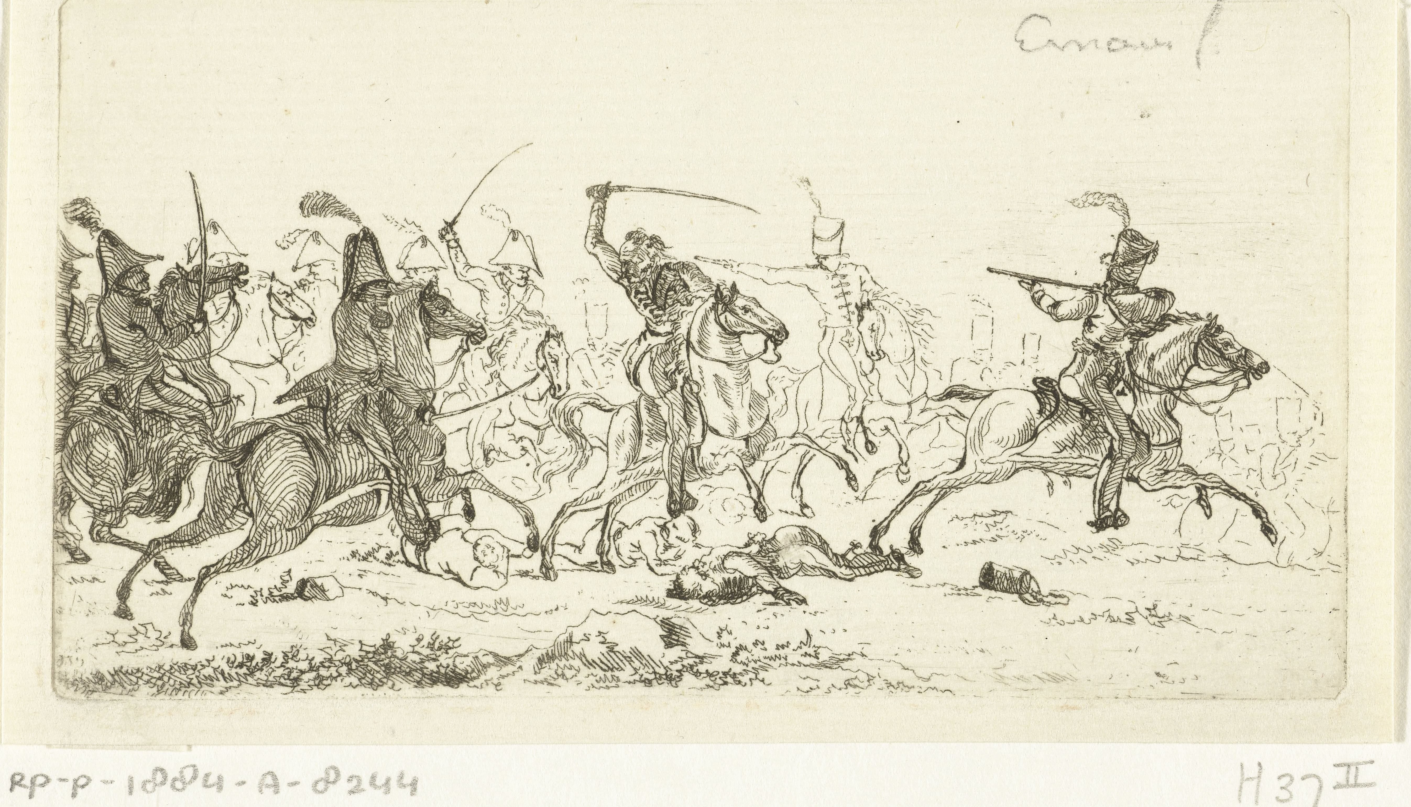 Cavalerie tijdens een veldslag
