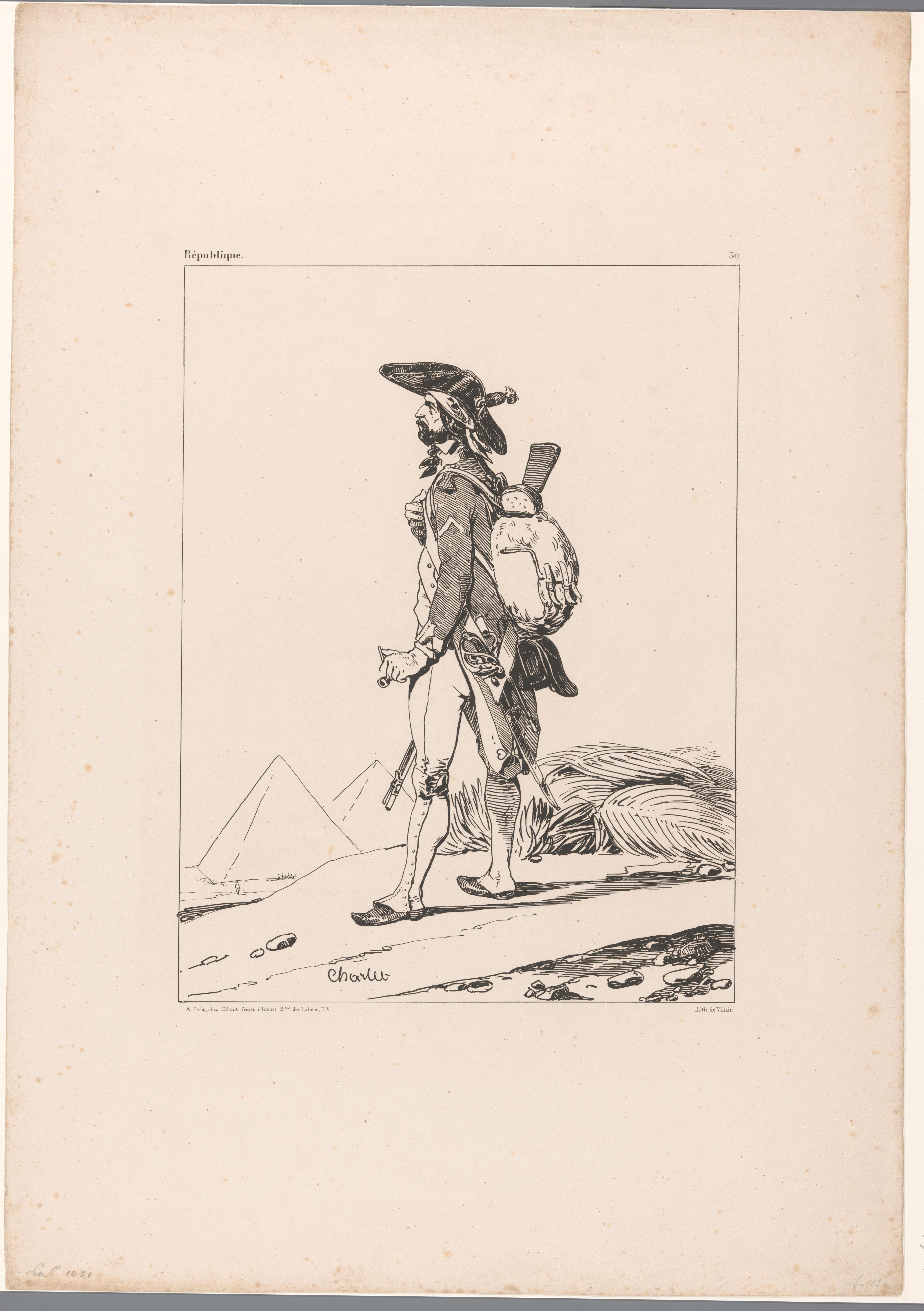 Infanterist van het Republikeinse leger in Egypte