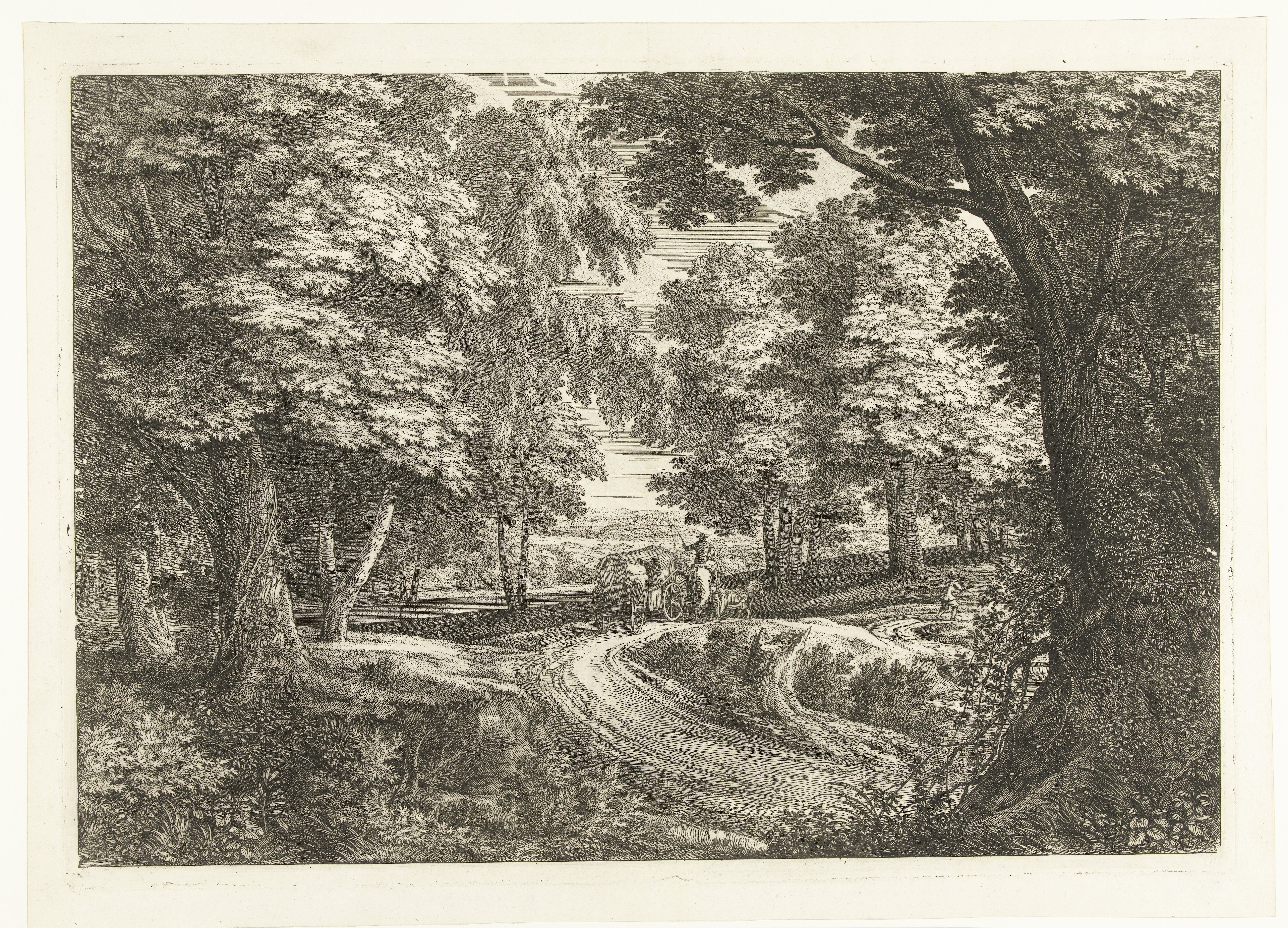 Landschap met reiswagen