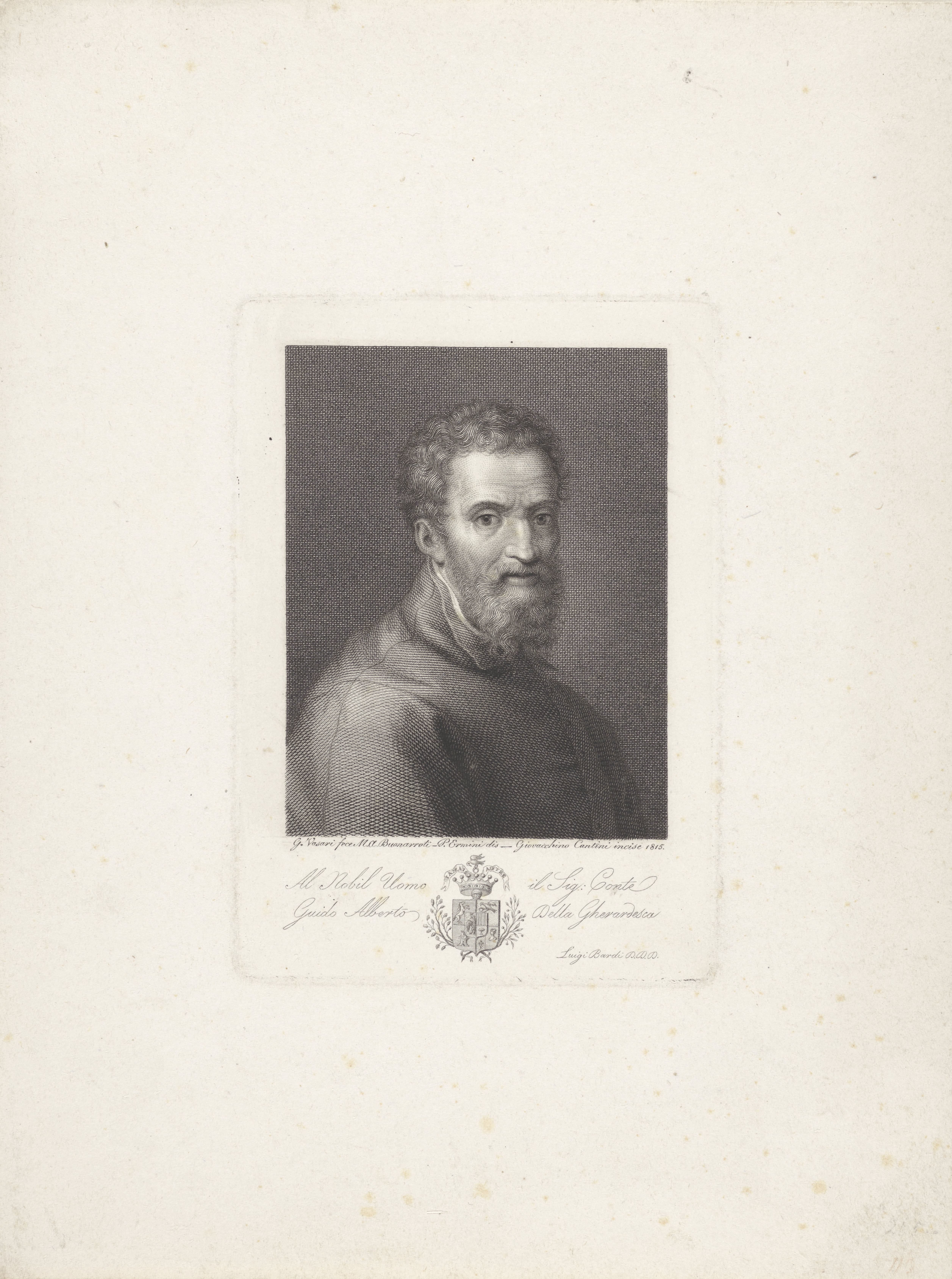 Portret van de kunstenaar Michelangelo