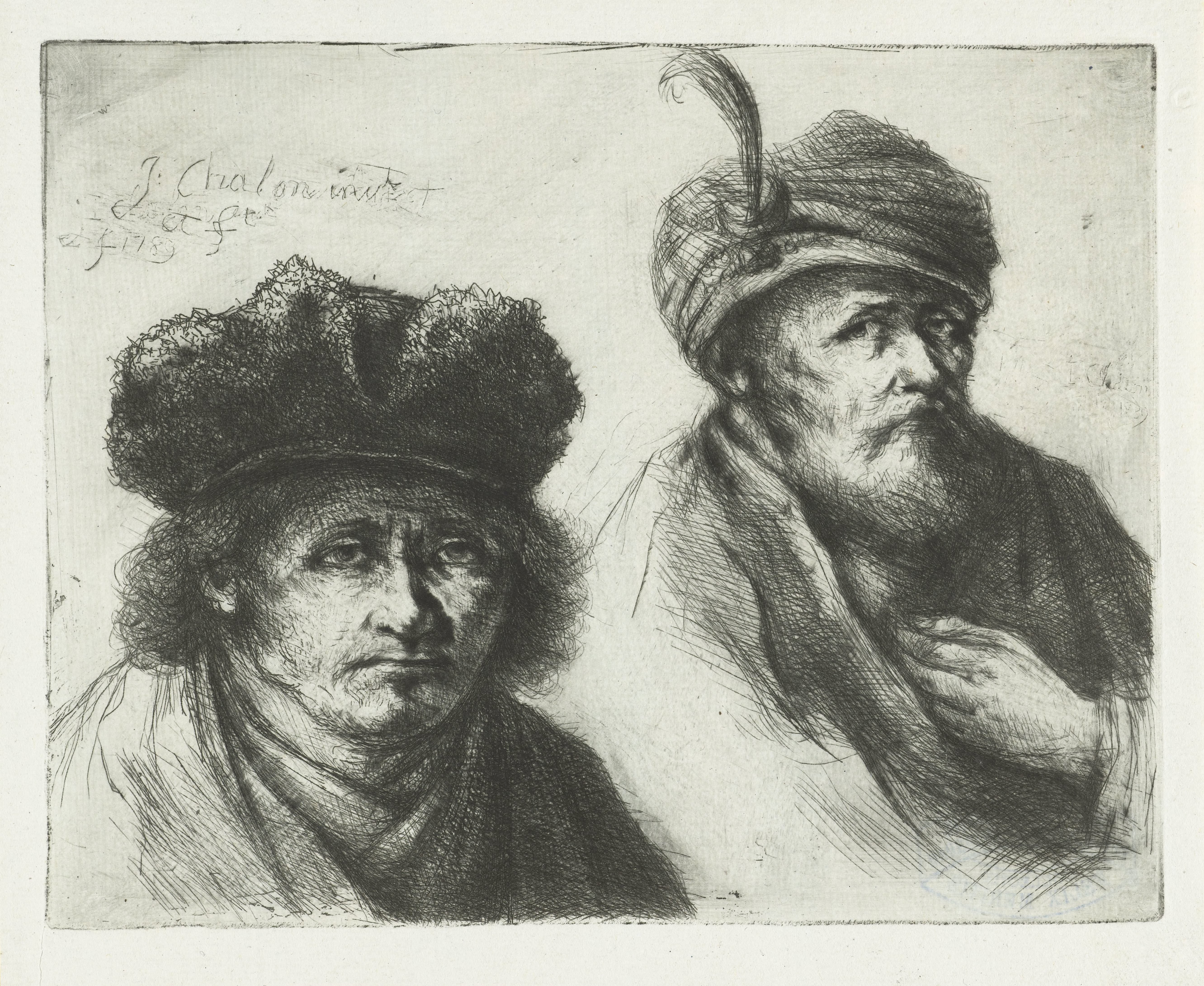 Twee mannen, met hoed en tulband