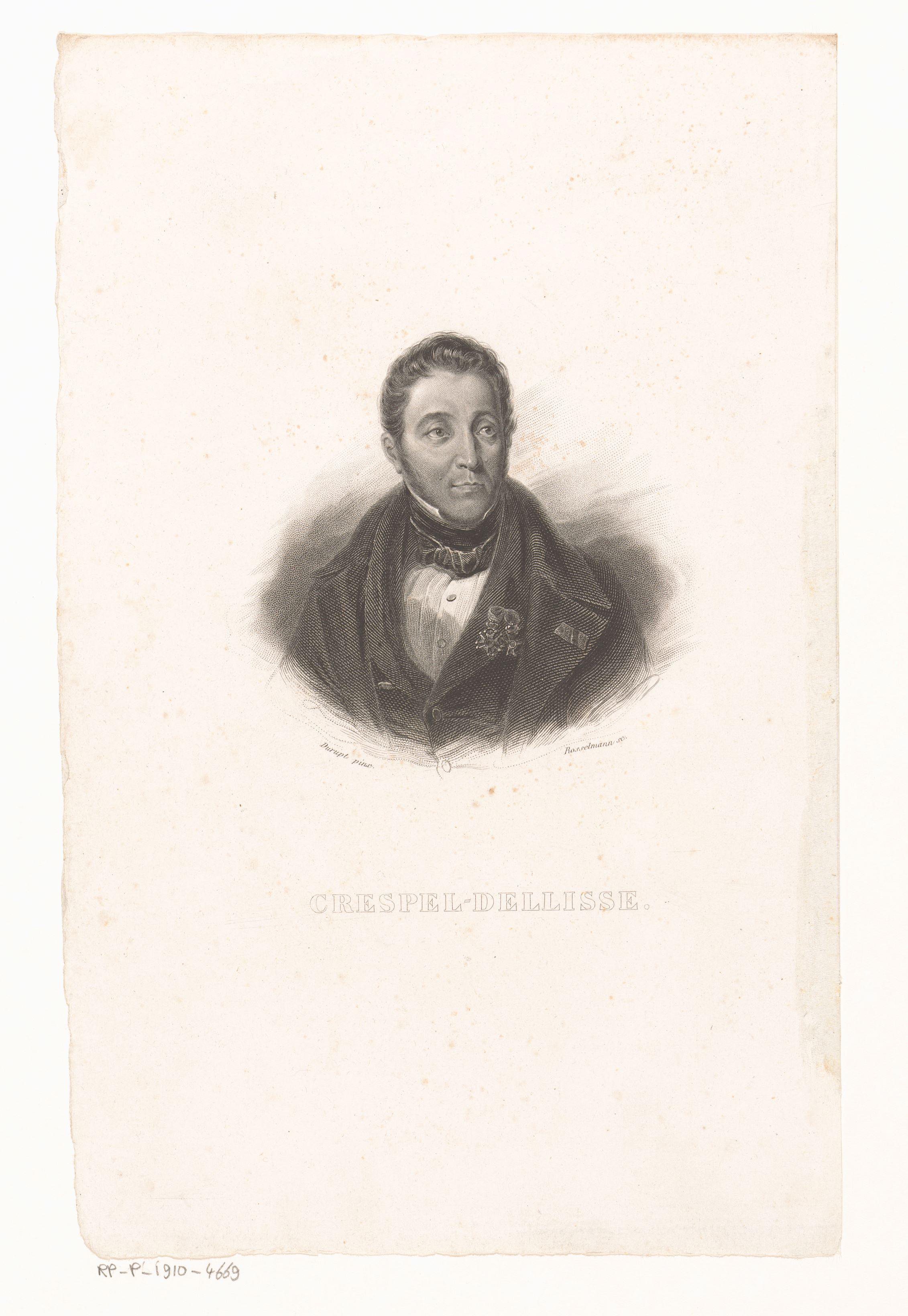 Portret van Louis Crespel-Dellisse