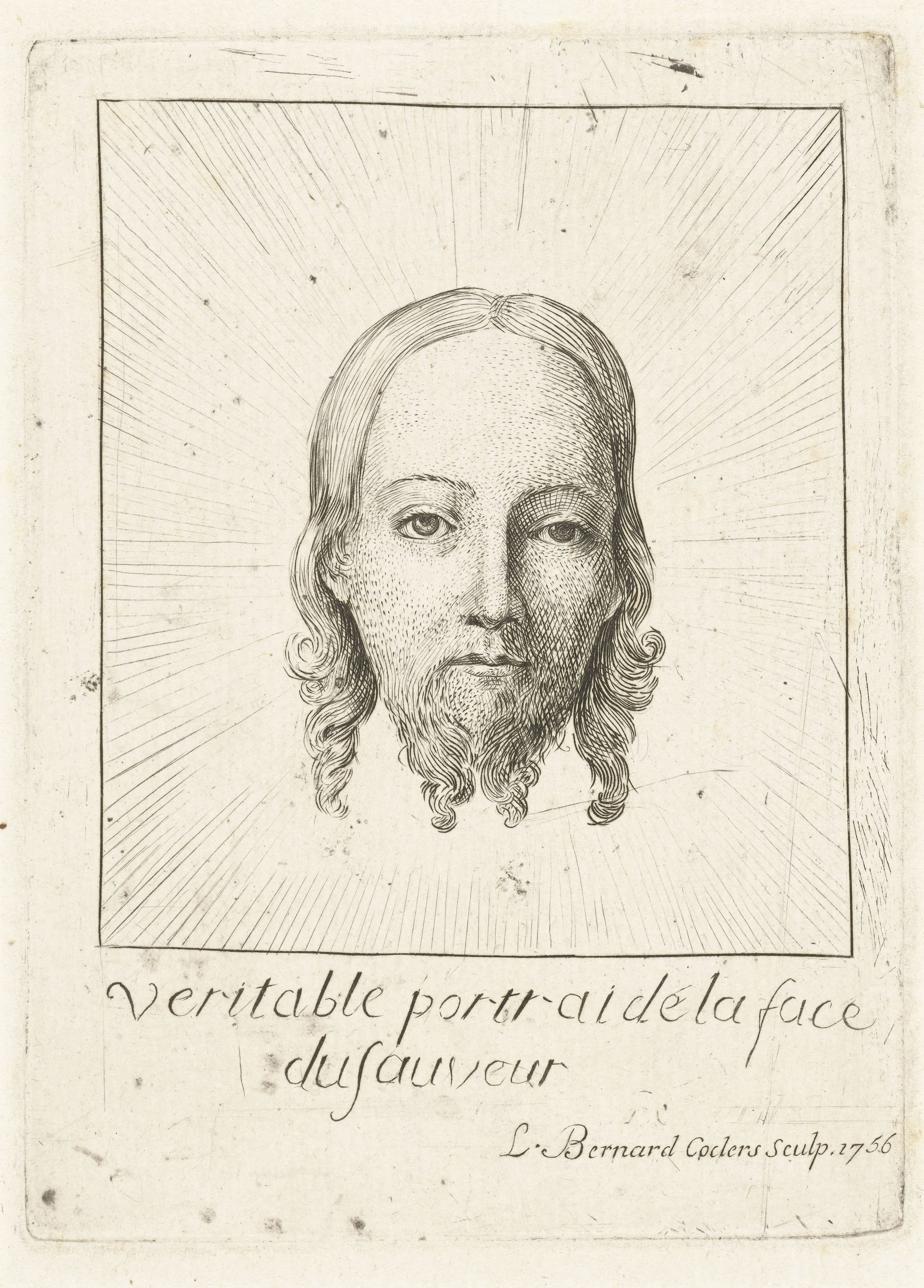 Hoofd van Christus in stralenkrans