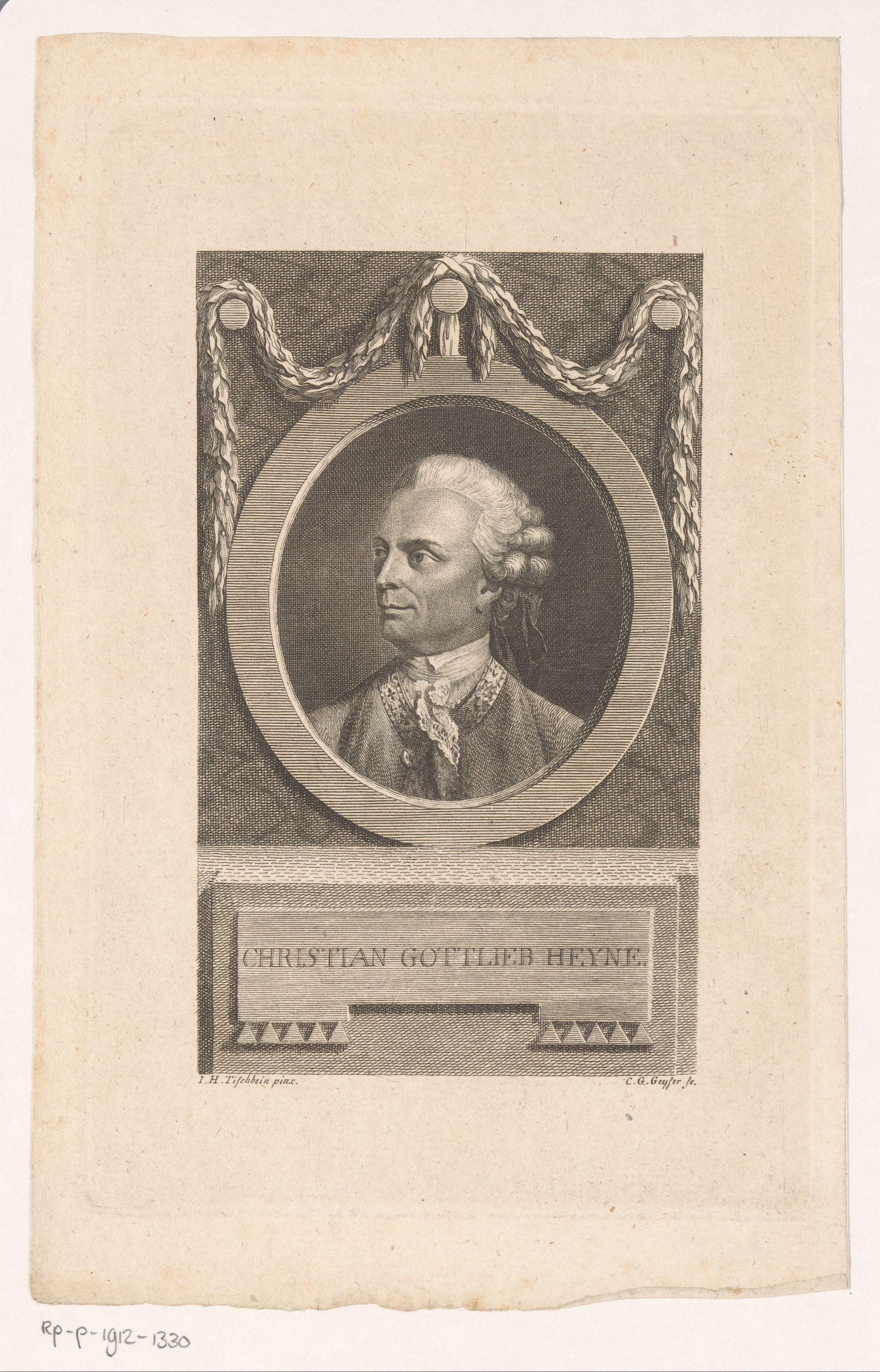 Portret van Christian Gottlob Heyne