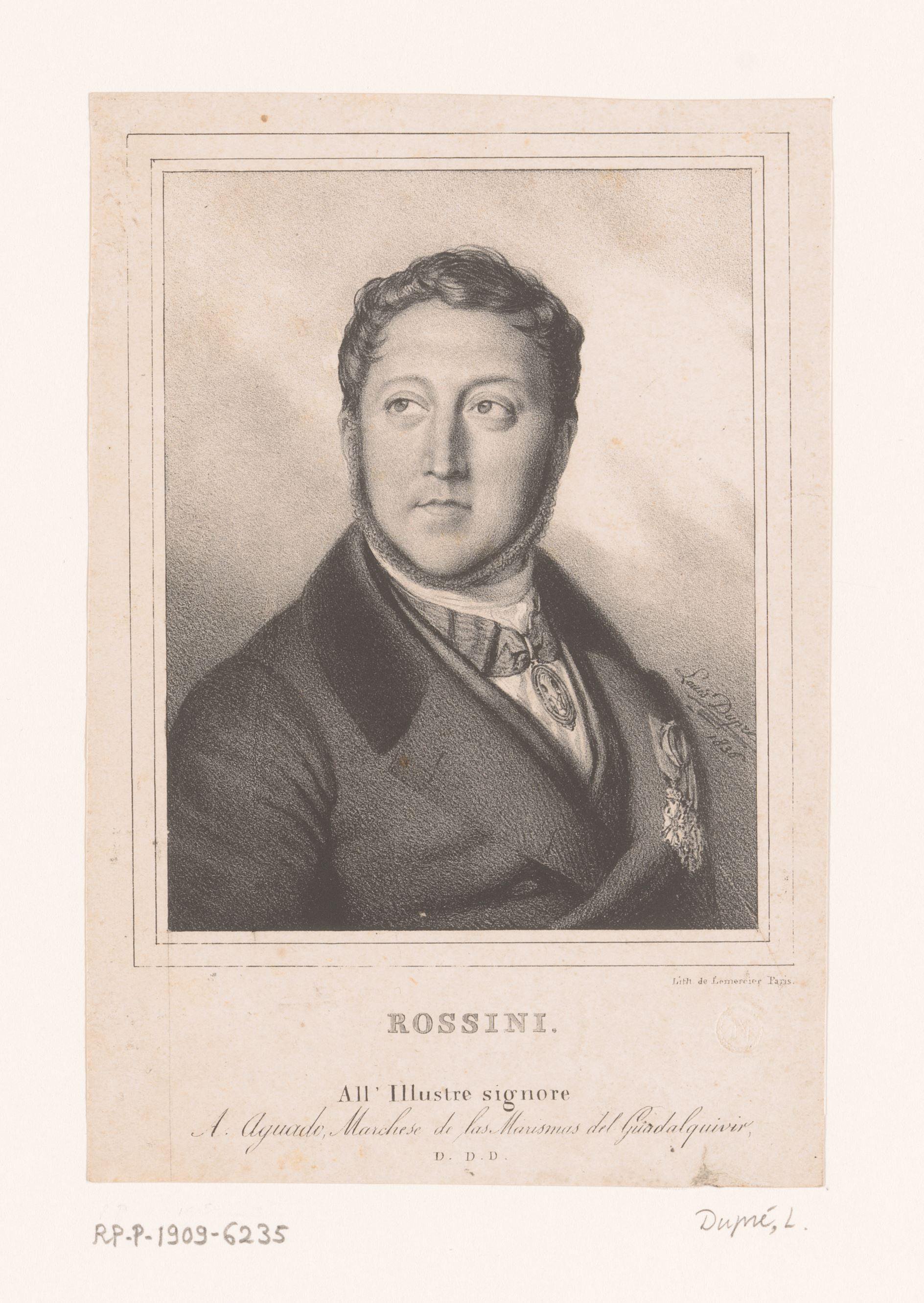 Portret van Gioachino Rossini