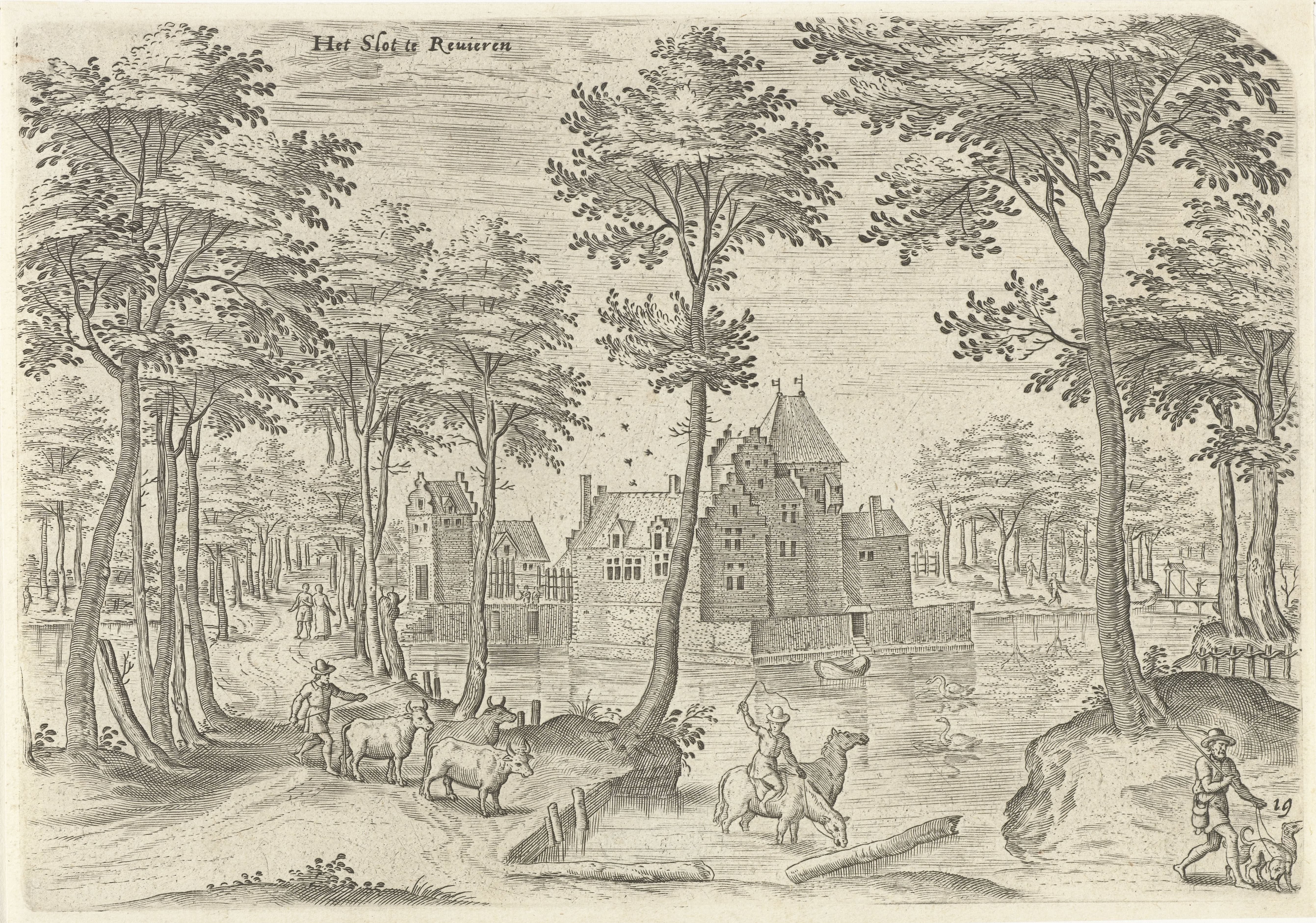 Gezicht op het Kasteel van Rivieren