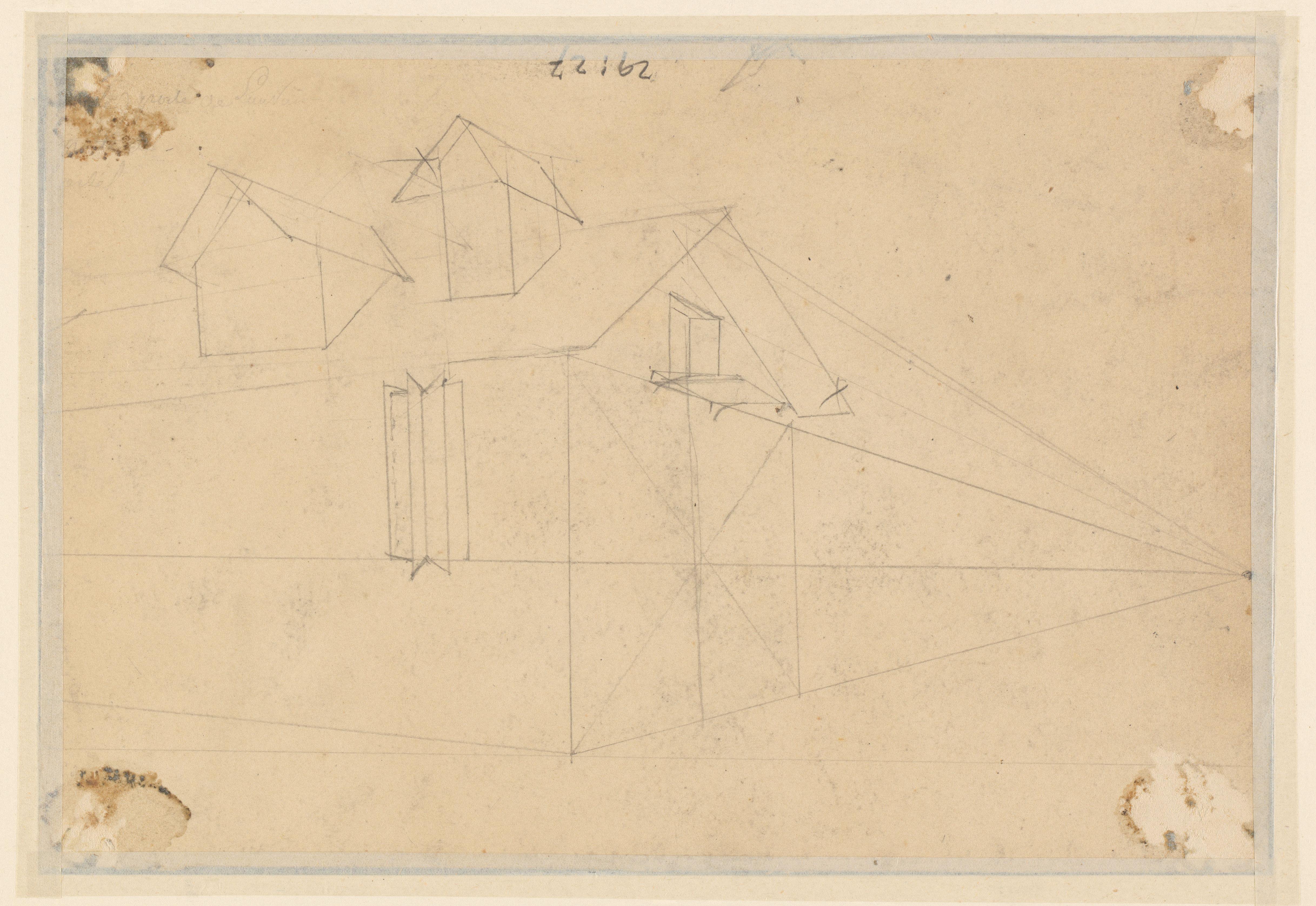 Perspectivische studie van een huis