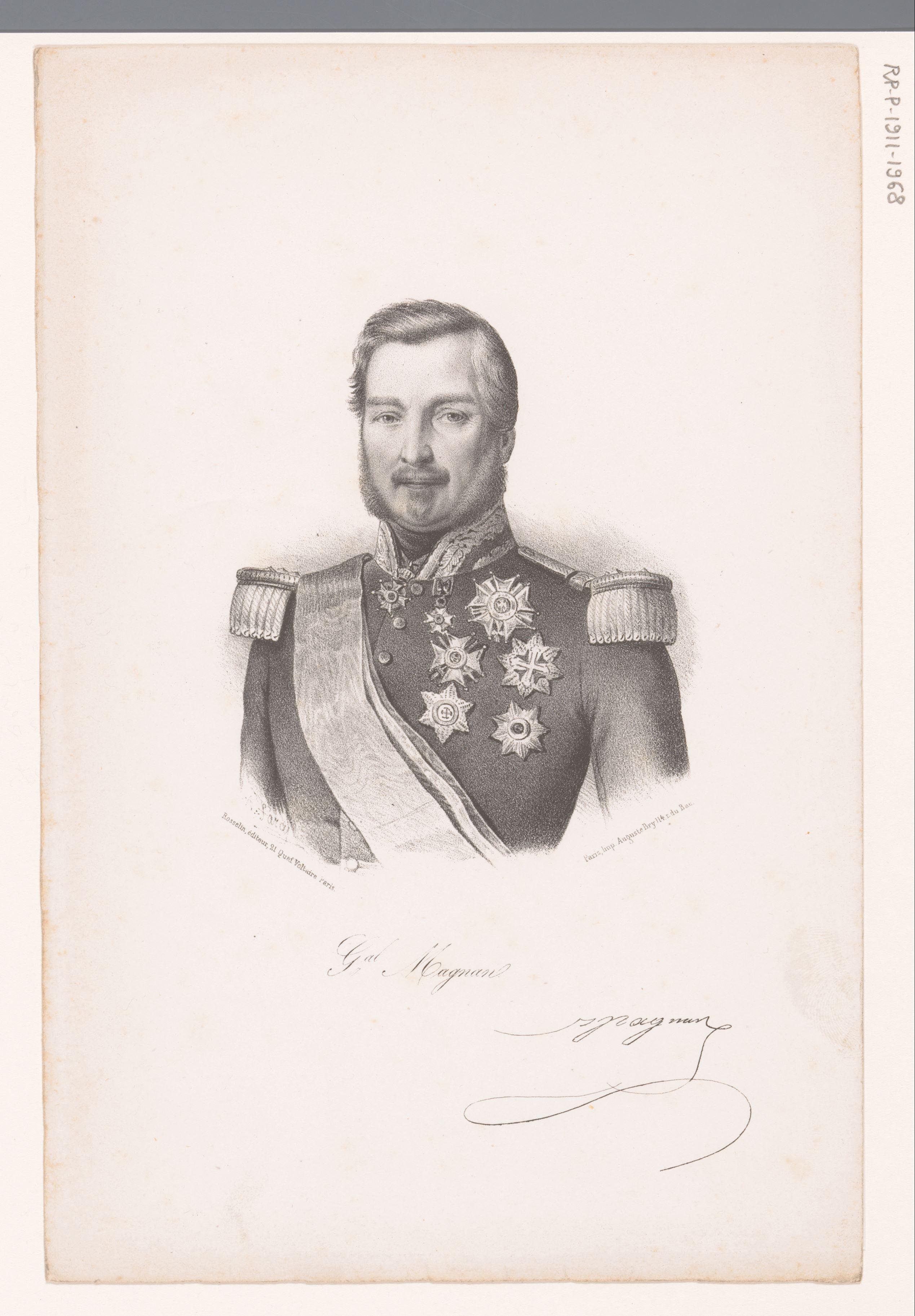 Portret van generaal Bernard Pierre Magnan