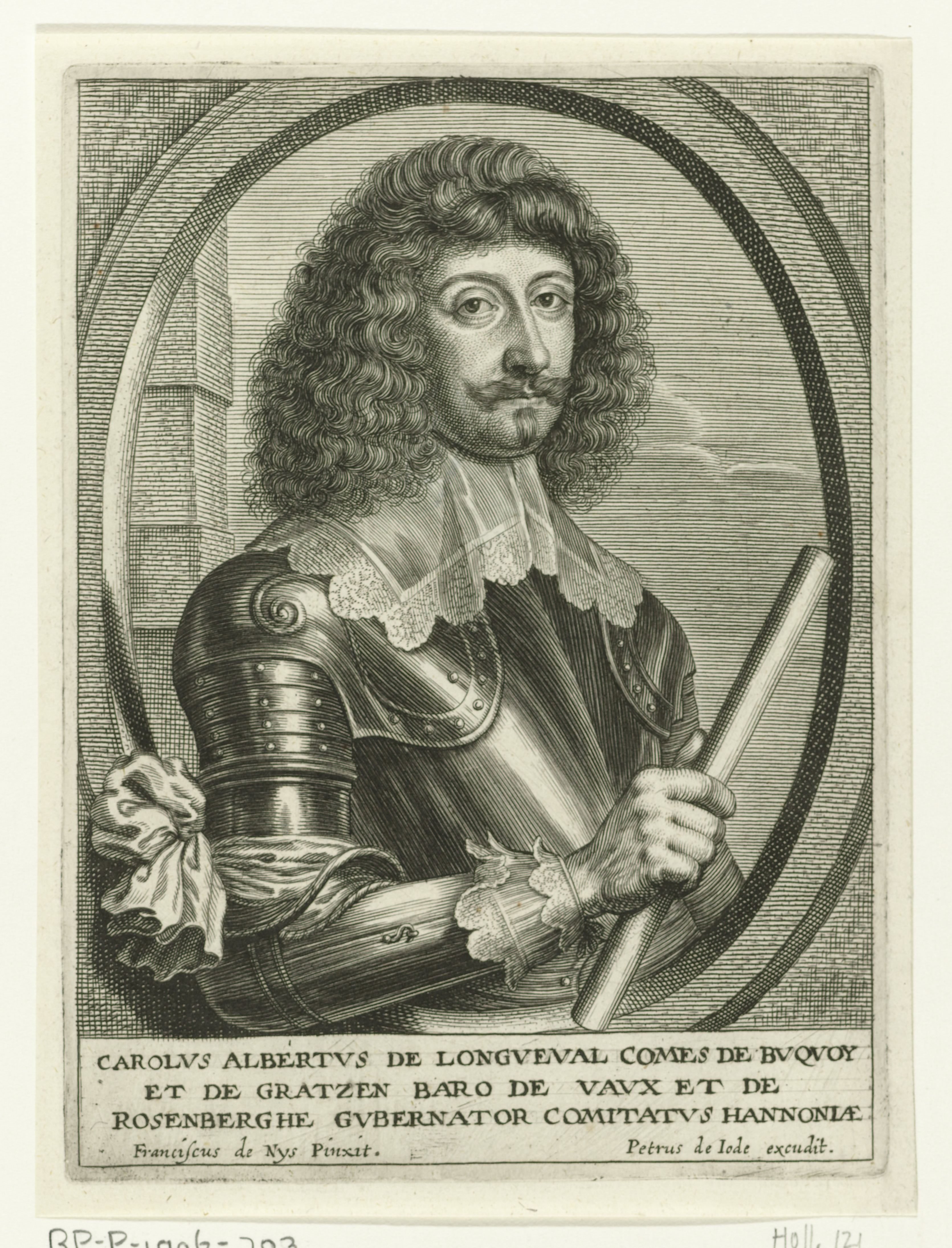 Busteportret van Karel Albert de Longueval