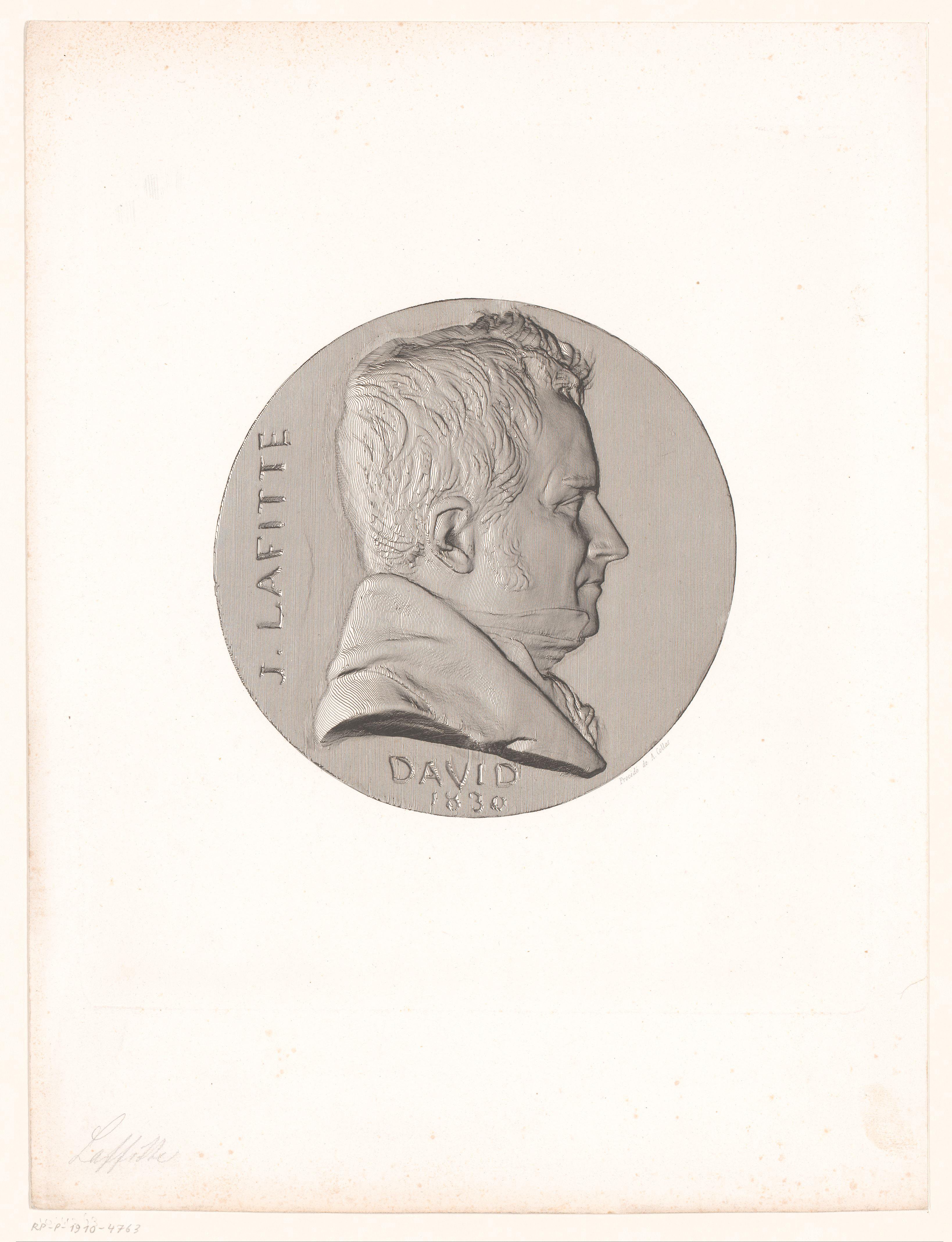Medaille met portret van Jacques Laffitte