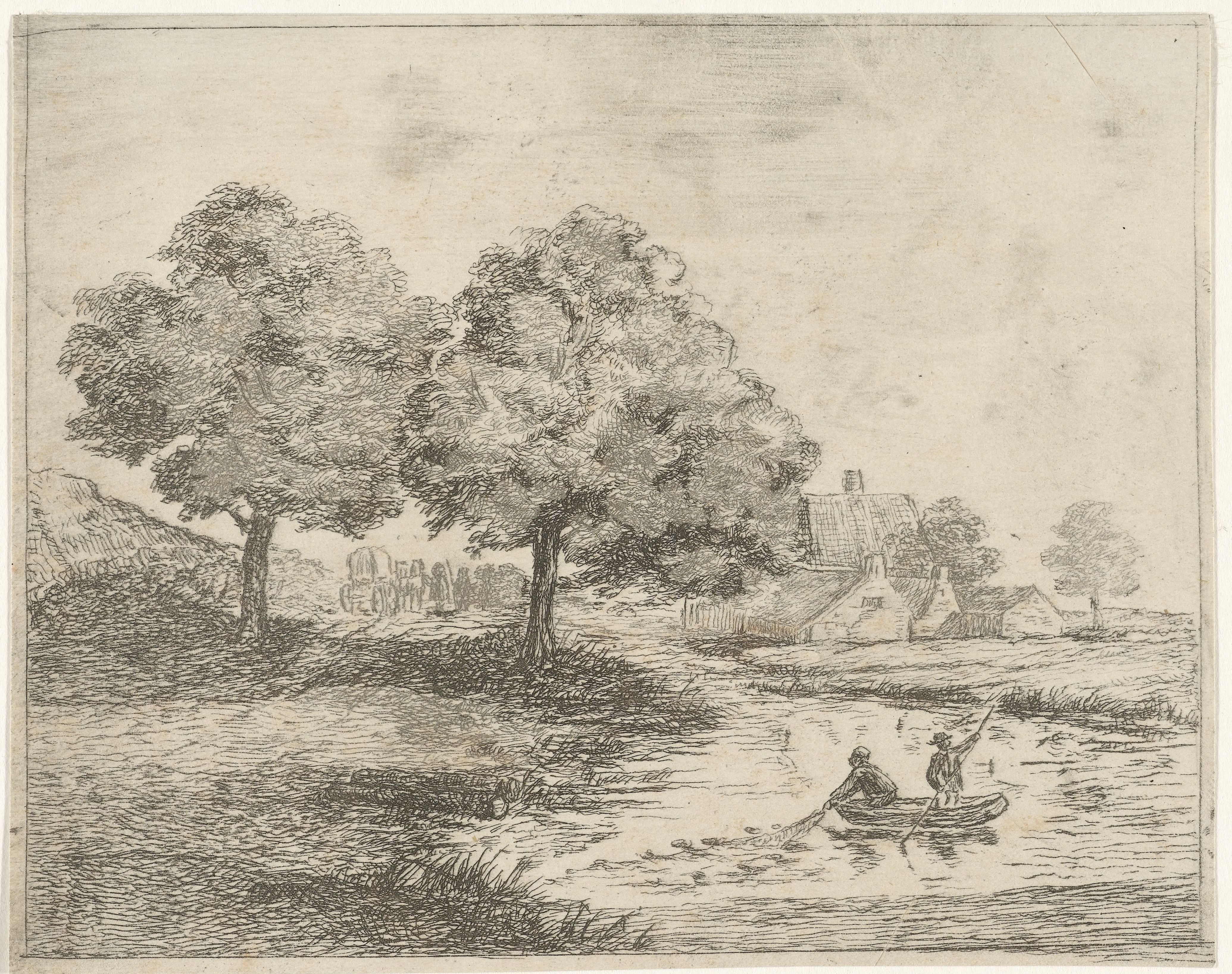 Landschap met vissers