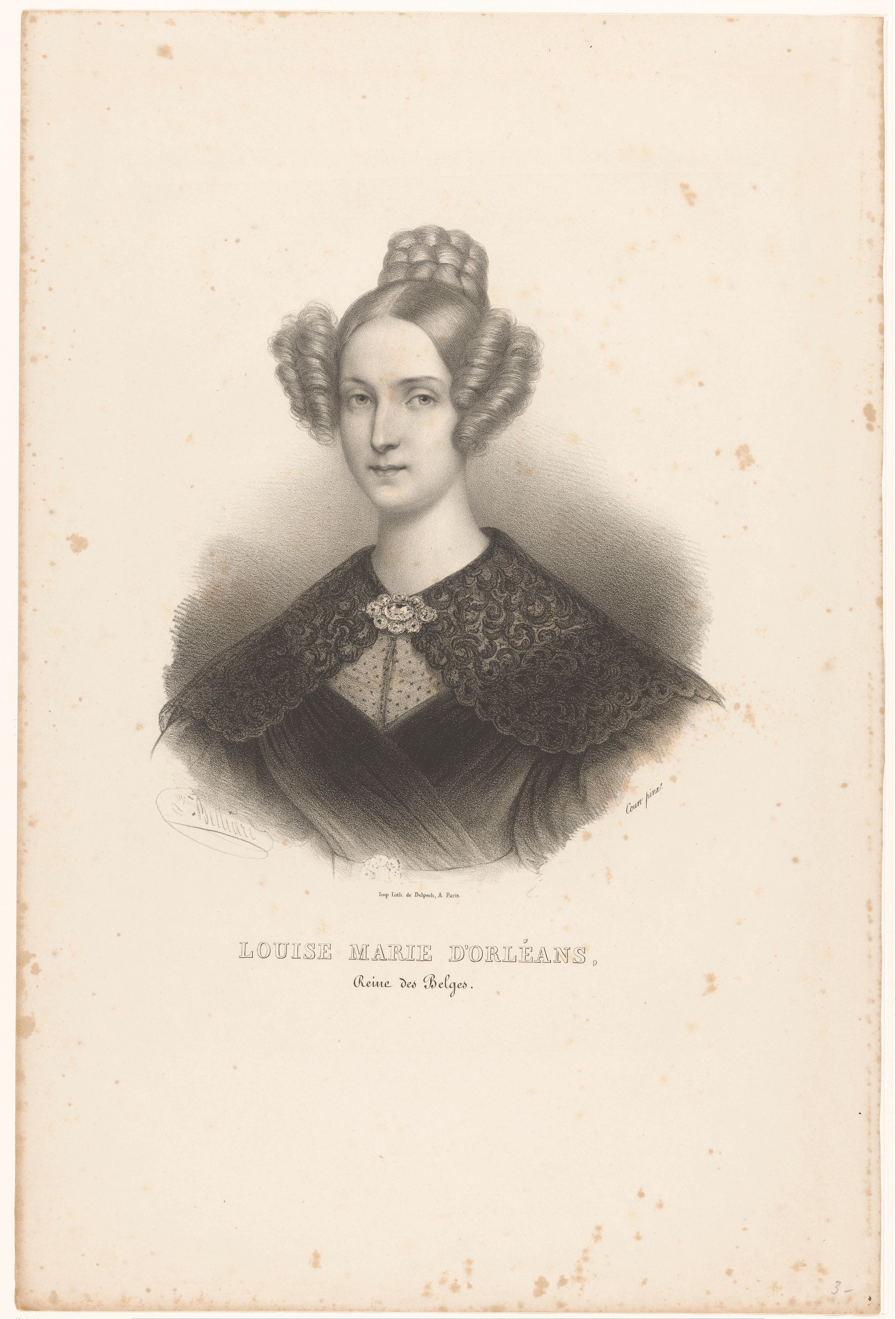 Portret van koningin Louise Marie van Orléans