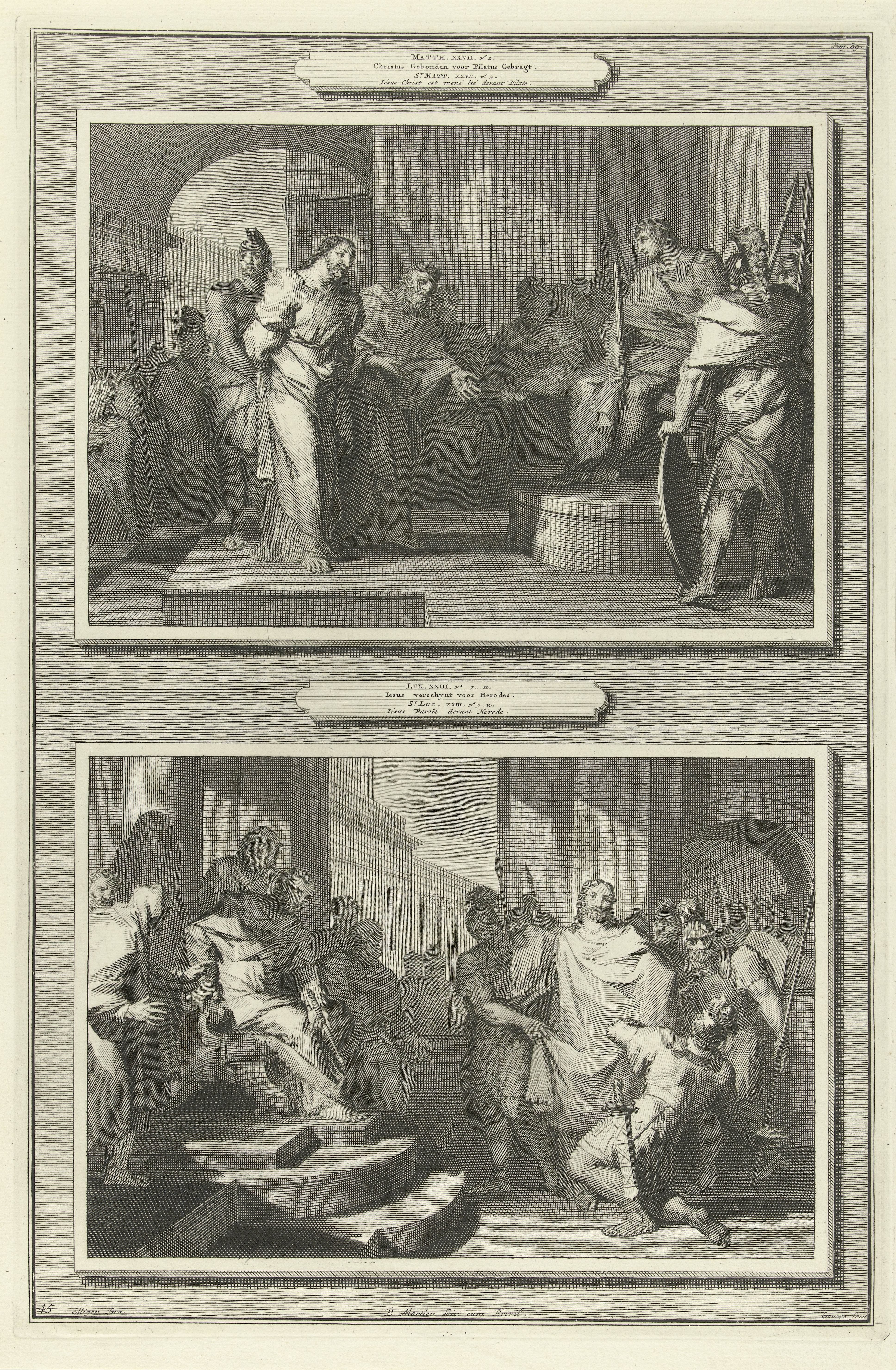 Christus voor Pilatus en voor Herodes
