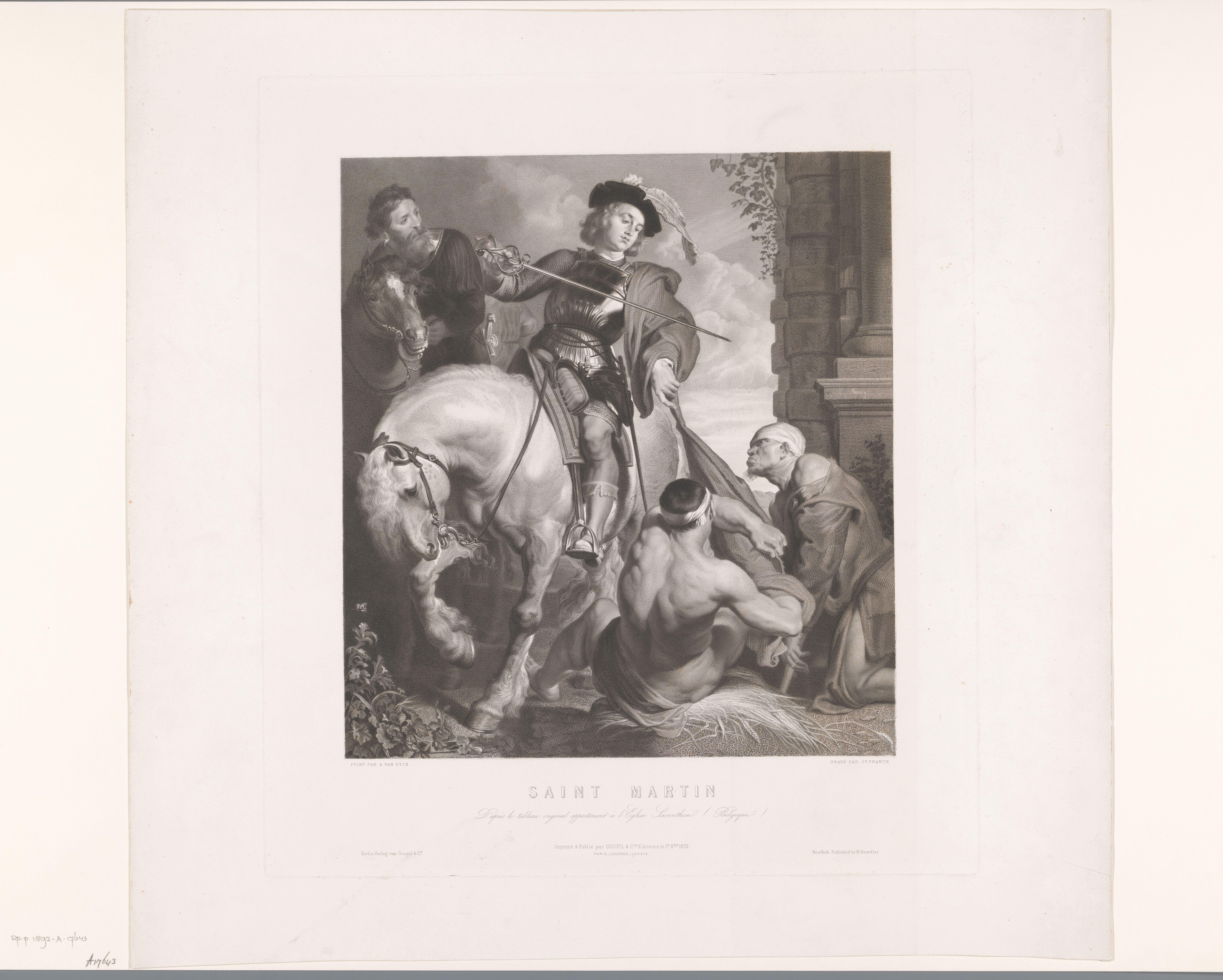 H. Martinus te paard, zijn mantel in tweeën snijdend