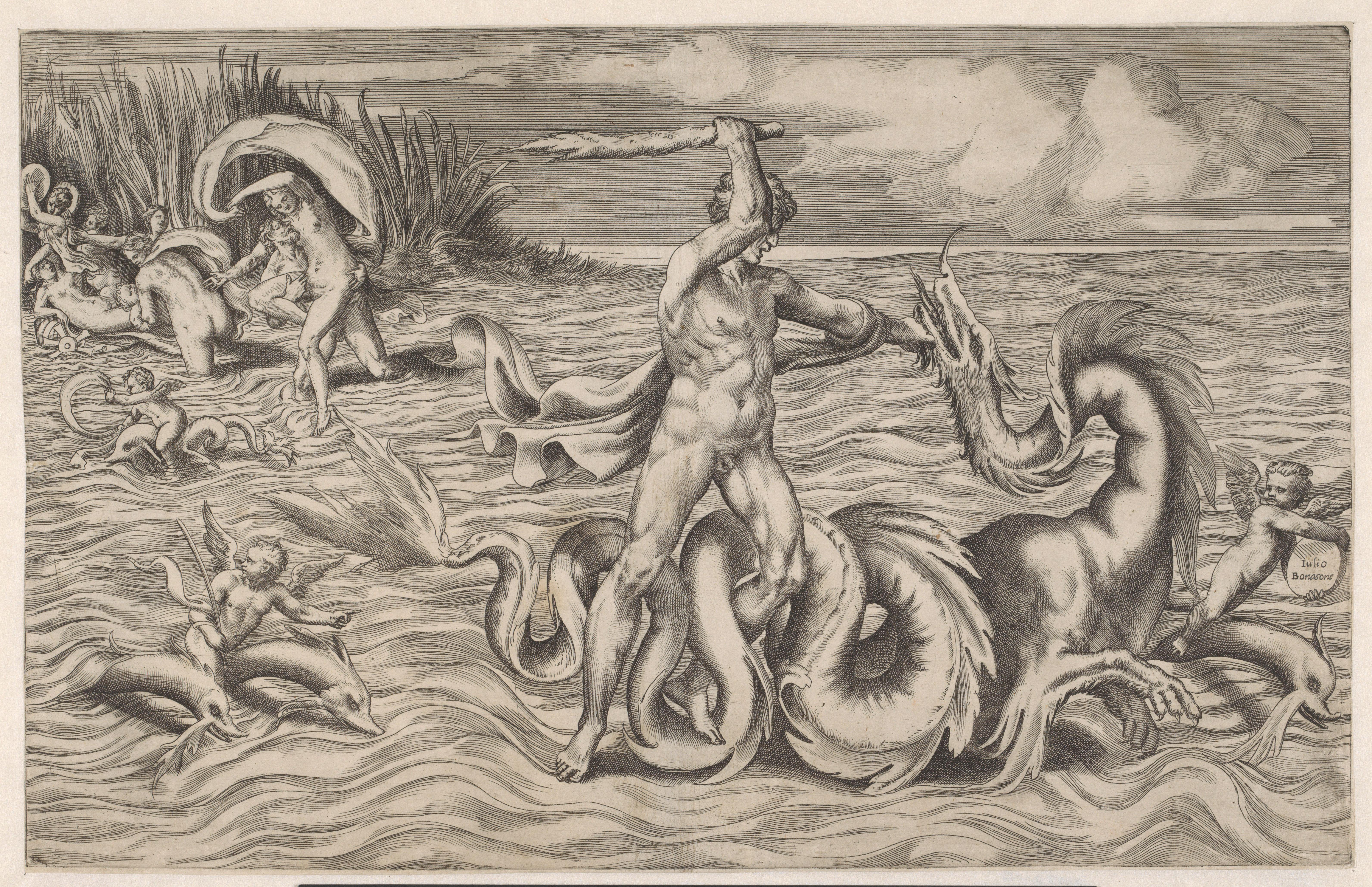 Hercules worstelt met Acheloüs