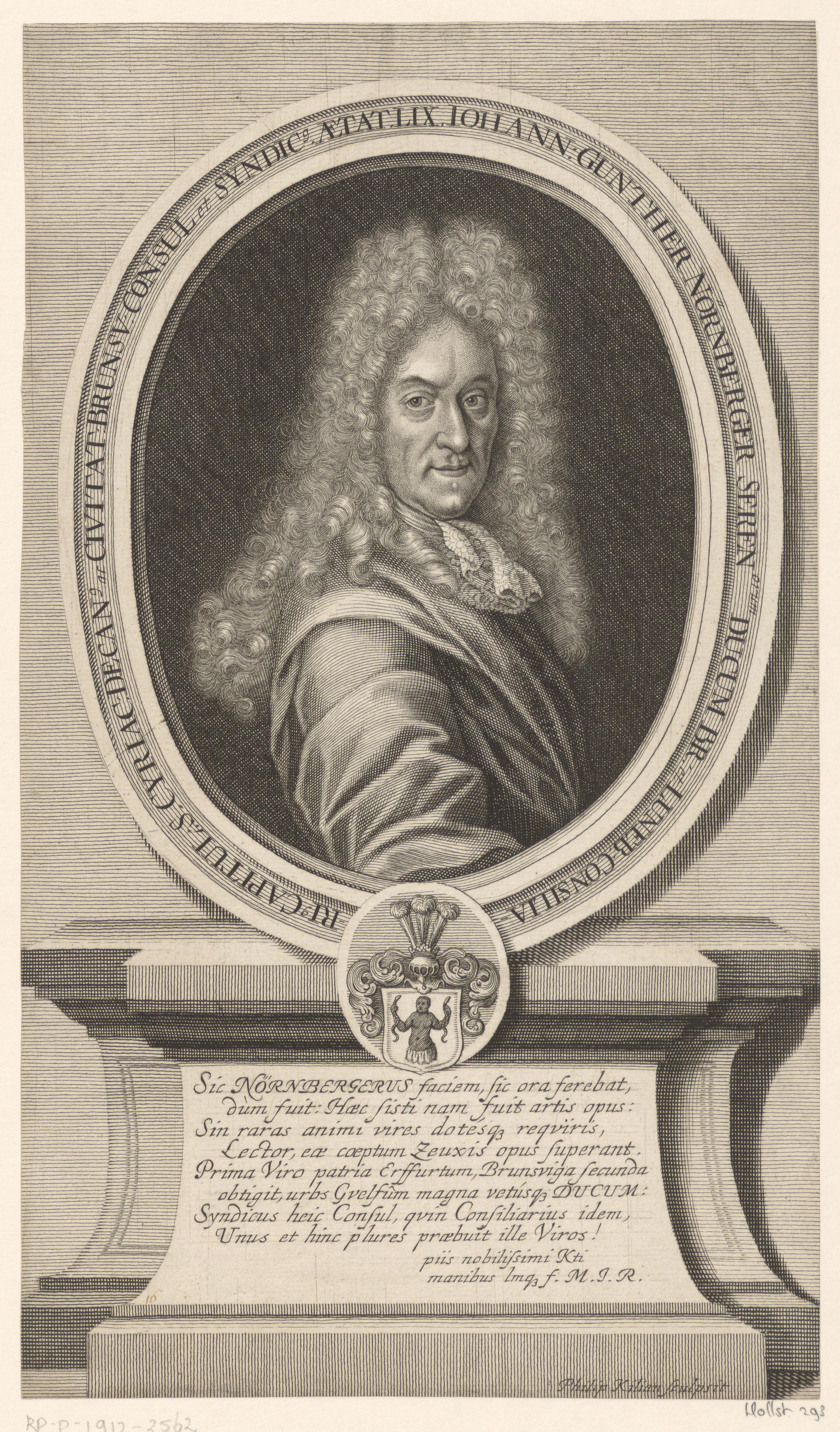 Portret van Johann Gunther Nürnberger op 59-jarige leeftijd