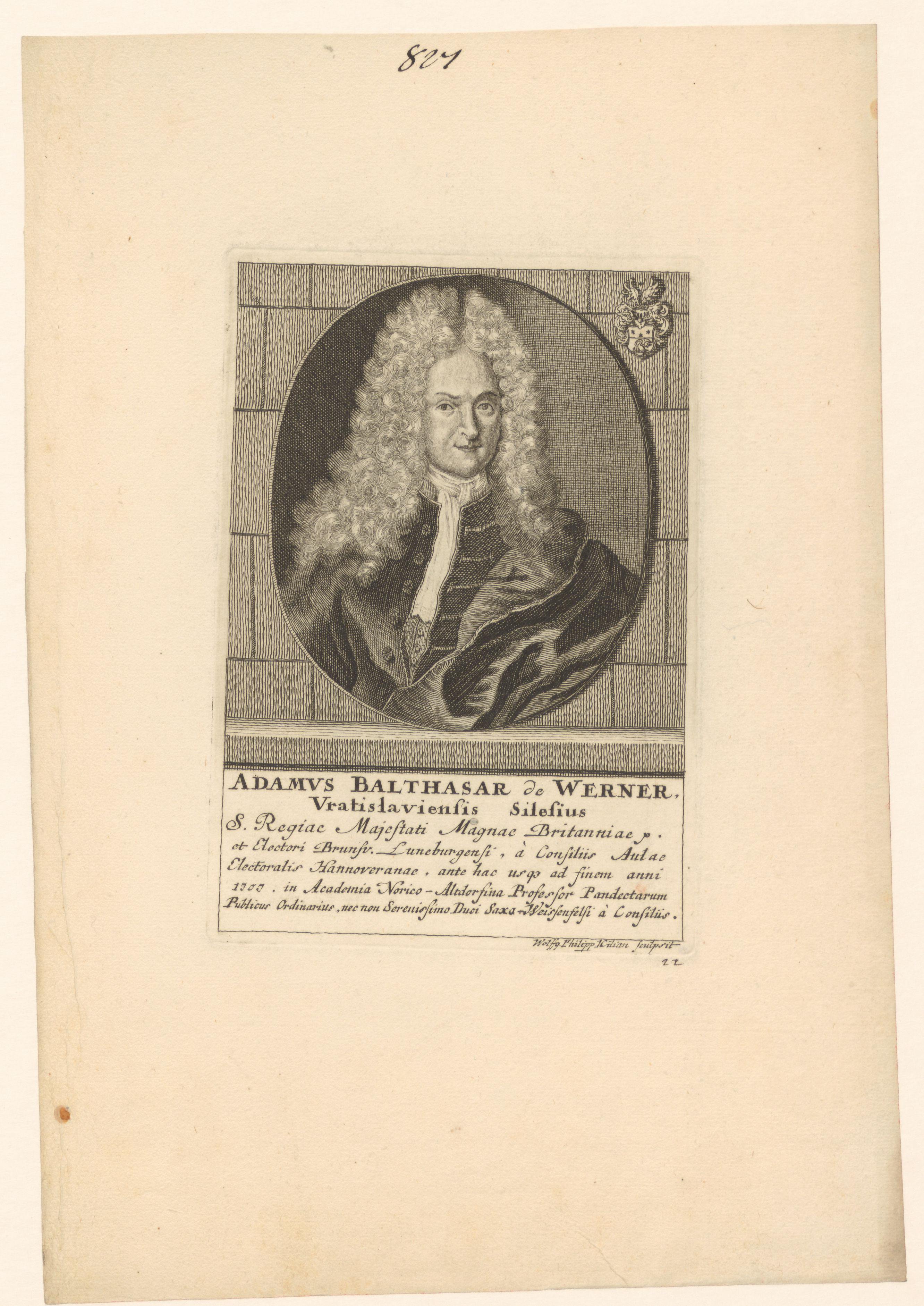 Portret van Adam Balthasar von Werner
