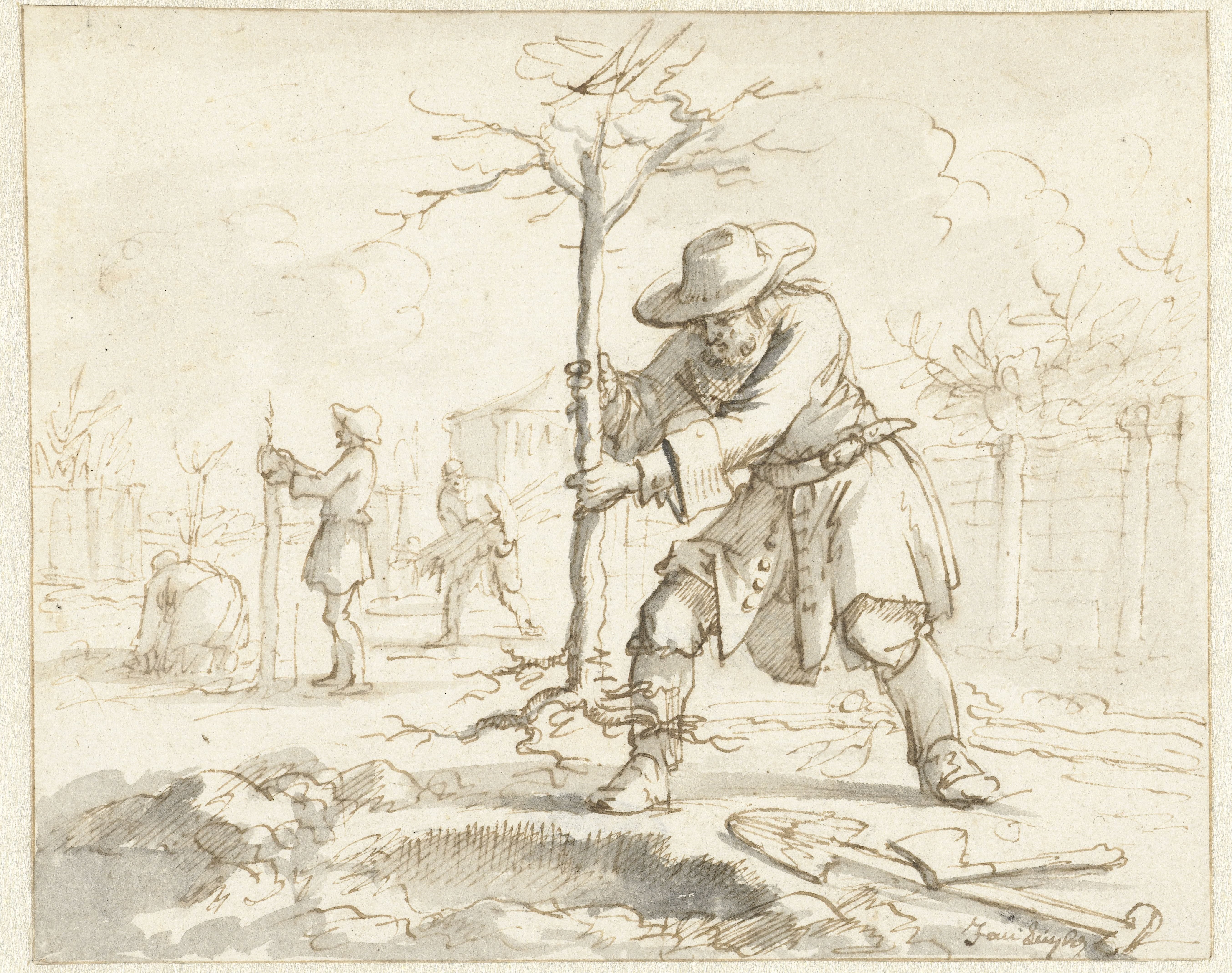 Het planten van bomen