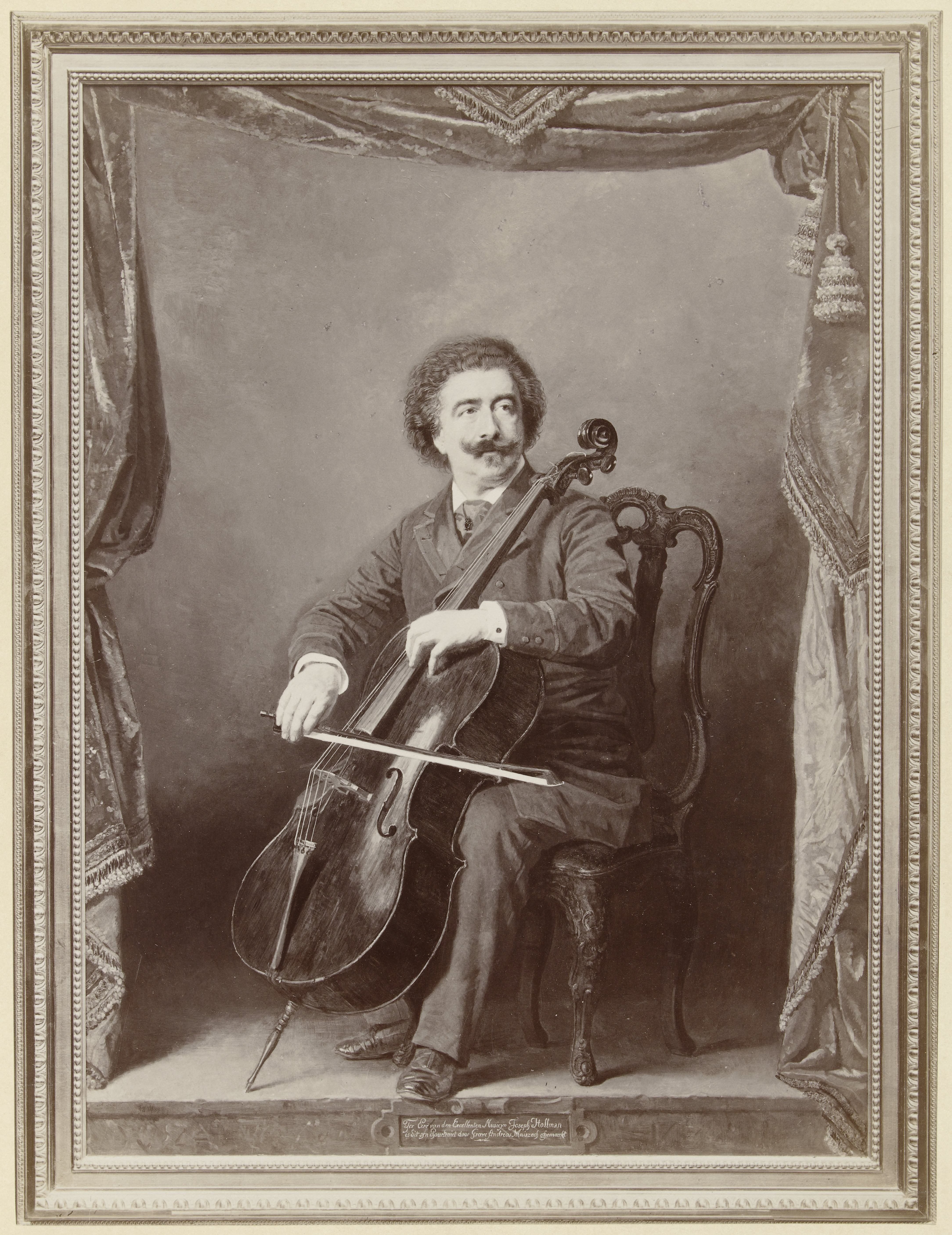 Fotoreproductie van een portret van Joseph Hollman door graaf Andrzej Jerzy Mniszech