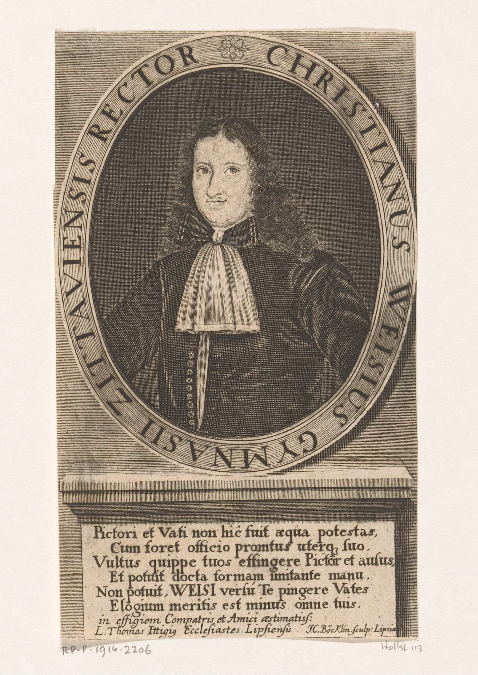 Portret van Christian Weise