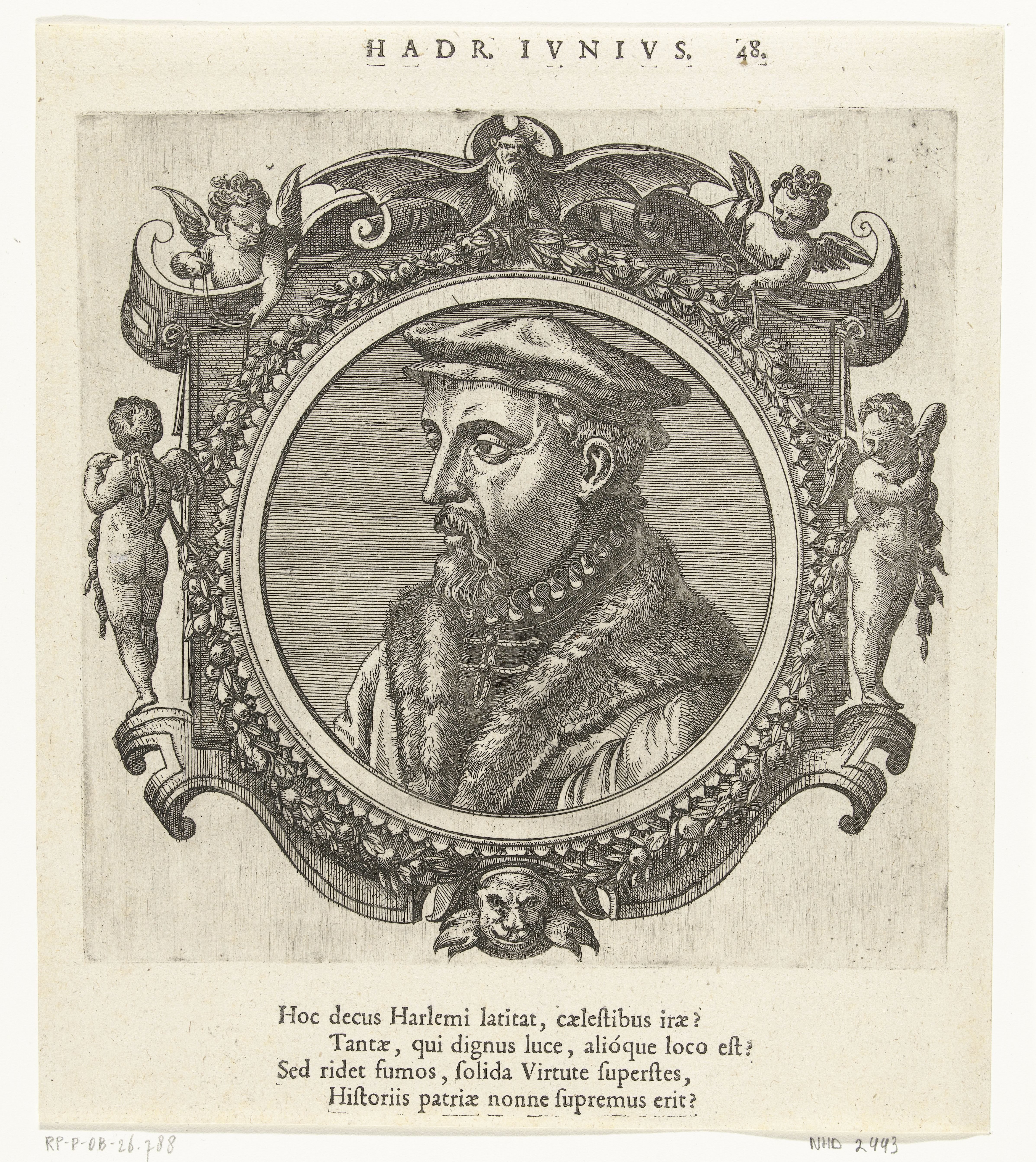 Portret van Hadrianus Junius