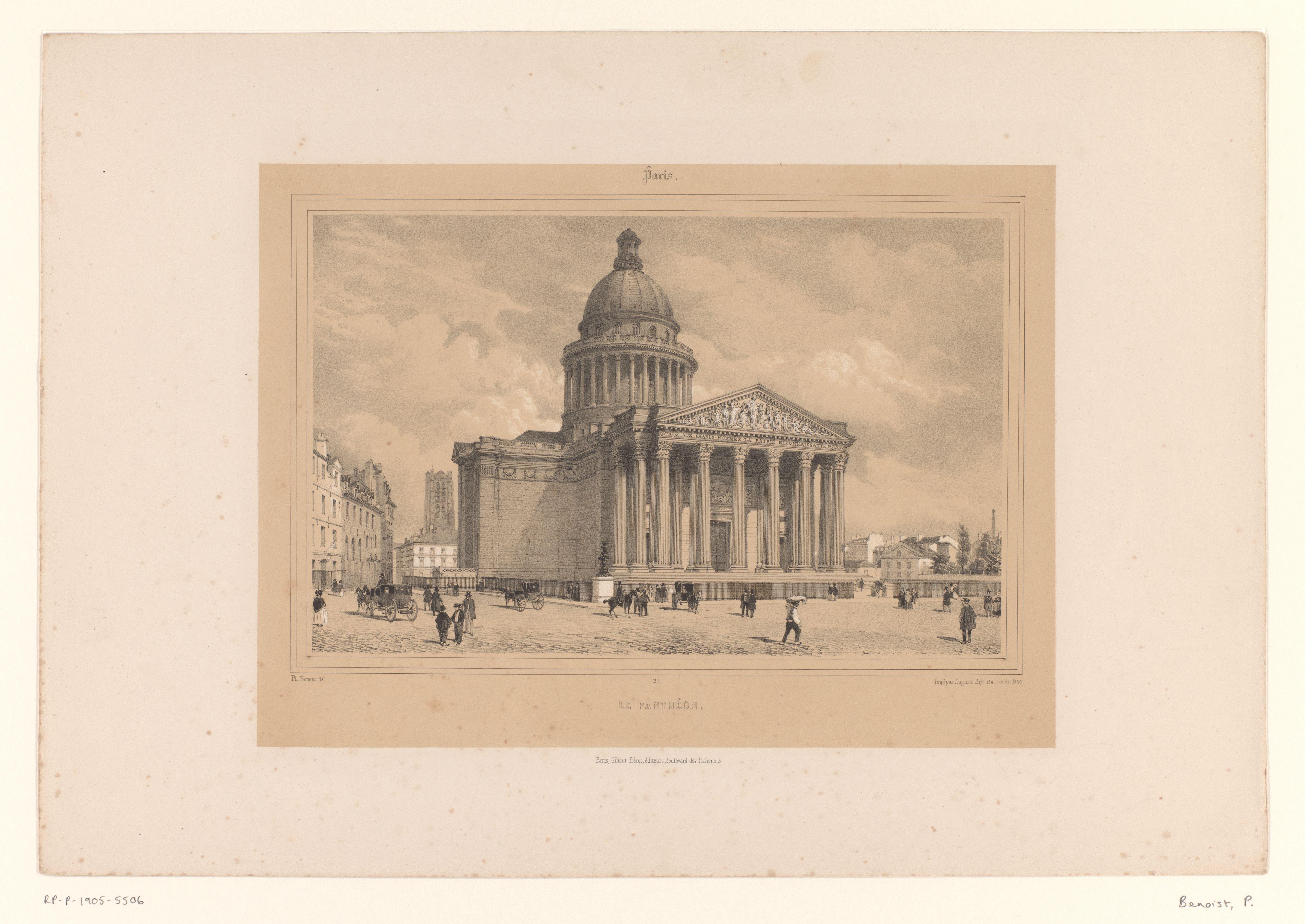 Zicht op het Panthéon in Parijs