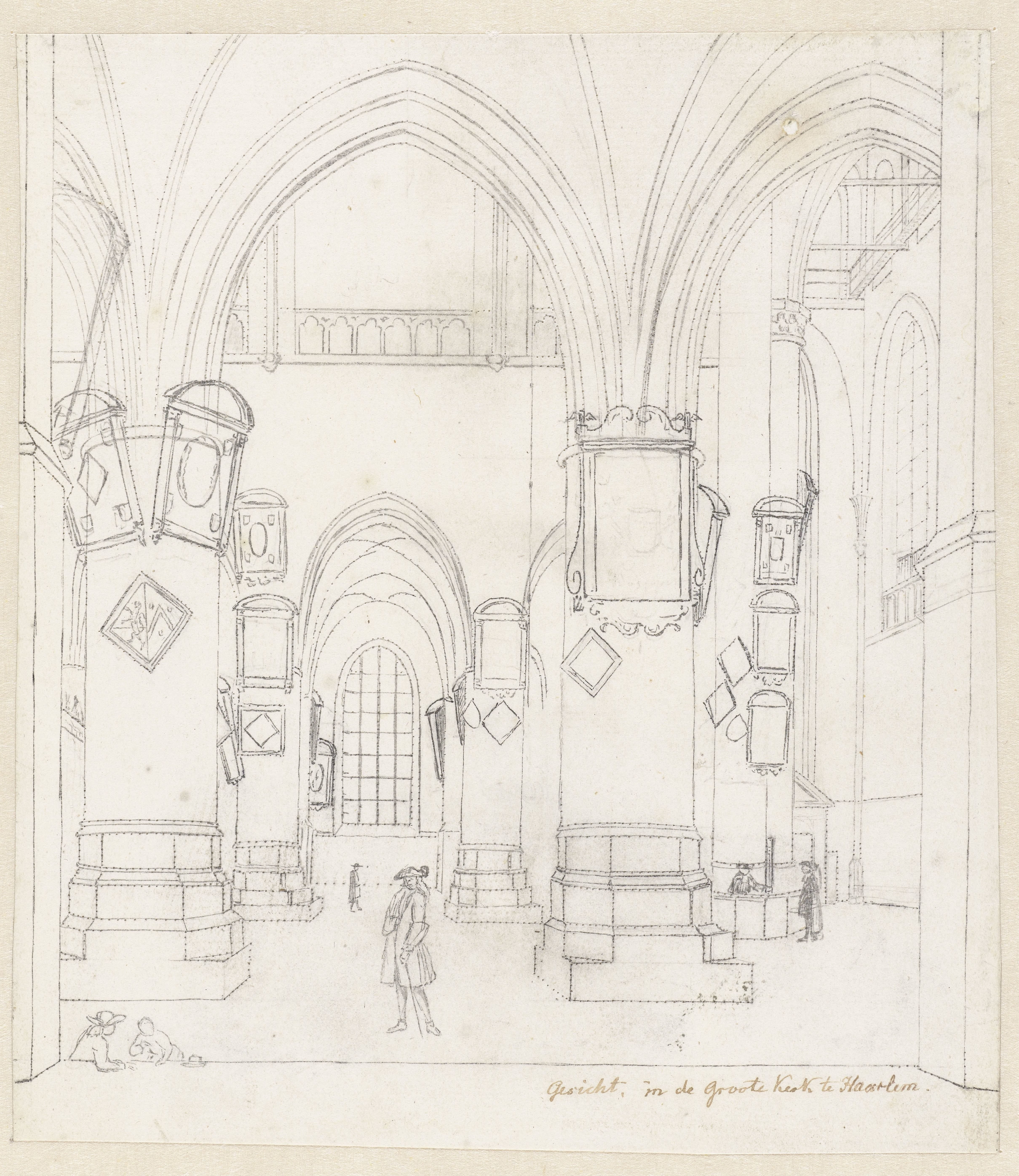 Interieur van de Sint-Bavo te Haarlem