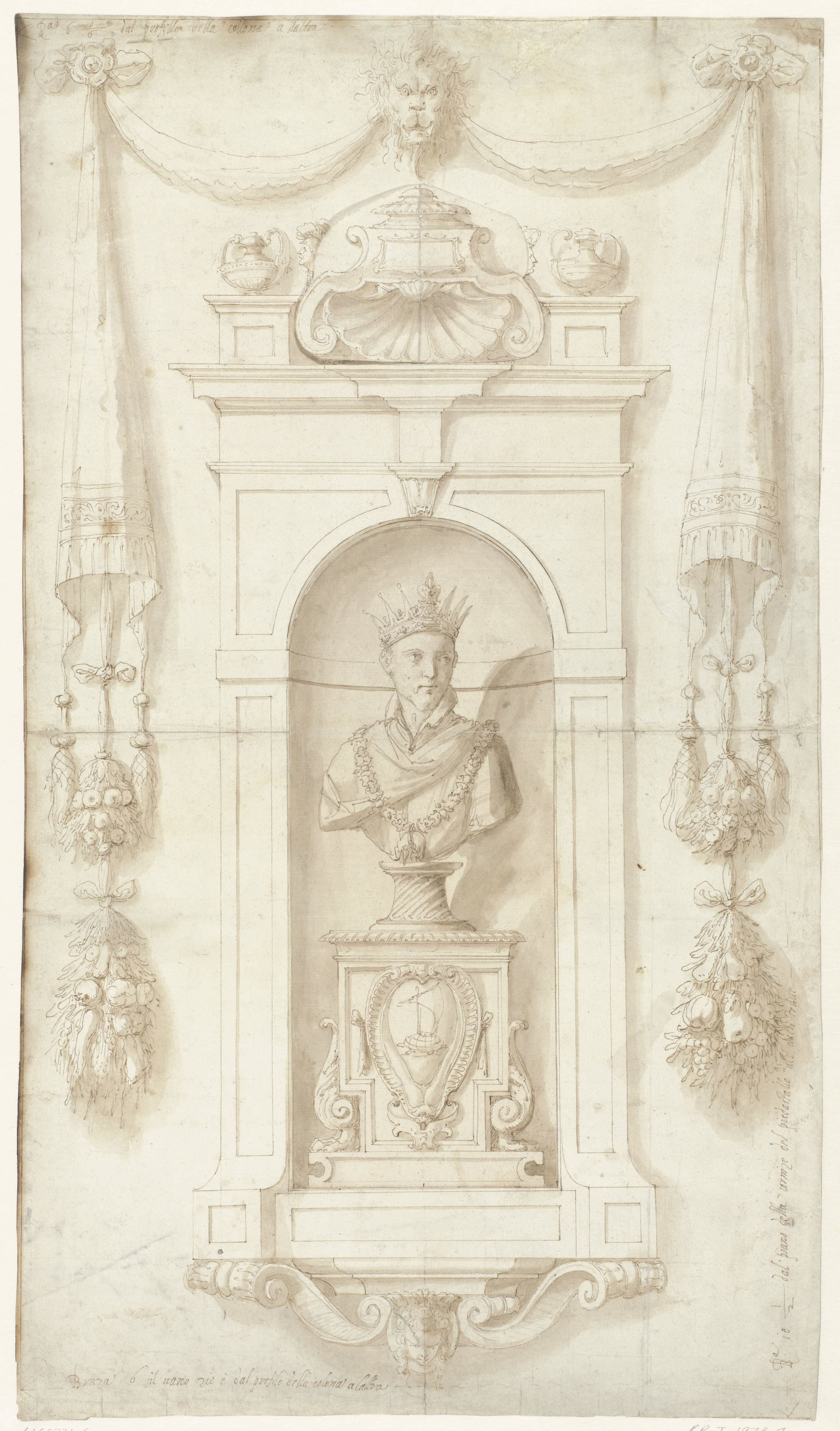 Ontwerp voor een wandmonument met Cosimo I dei Medici