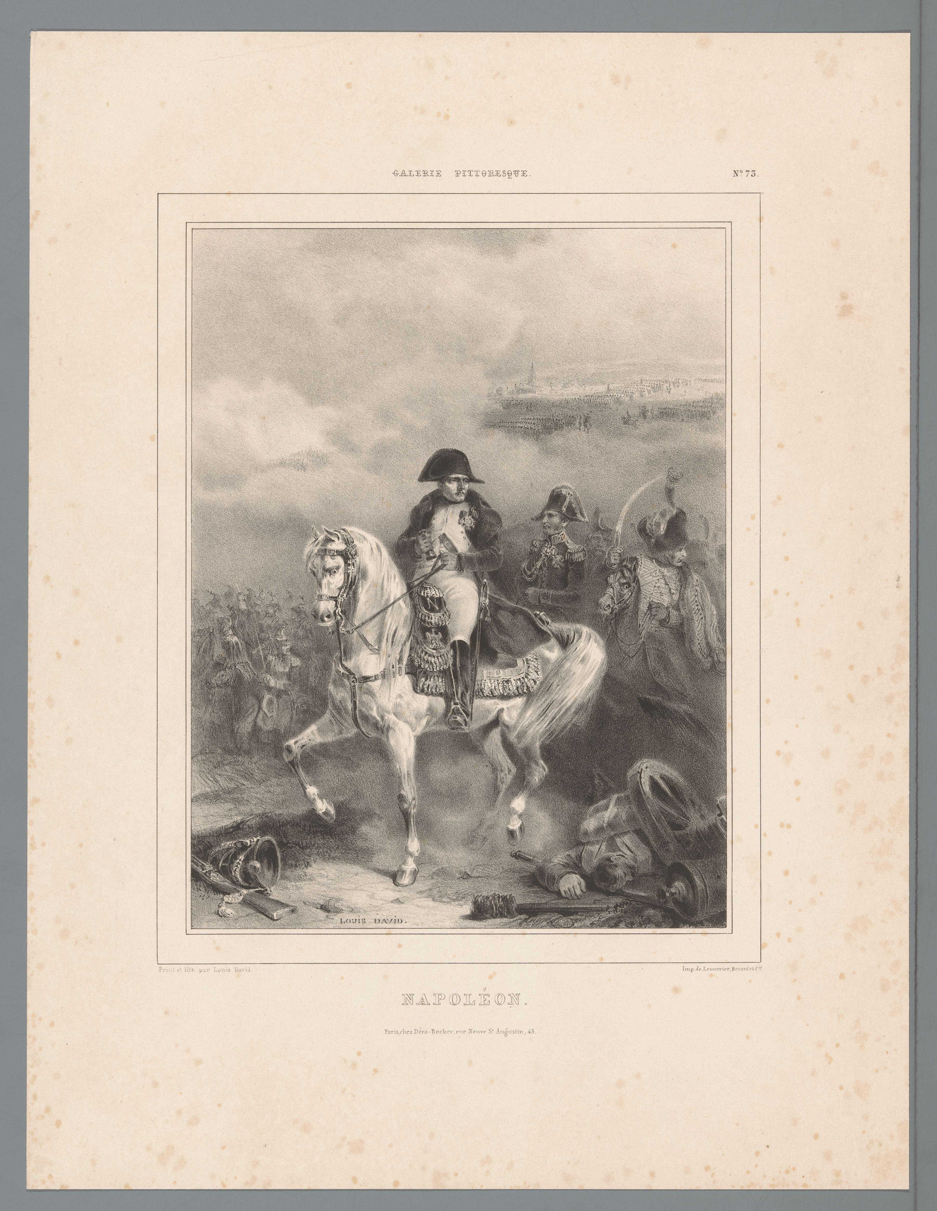 Napoleon Bonaparte I te paard op het slagveld