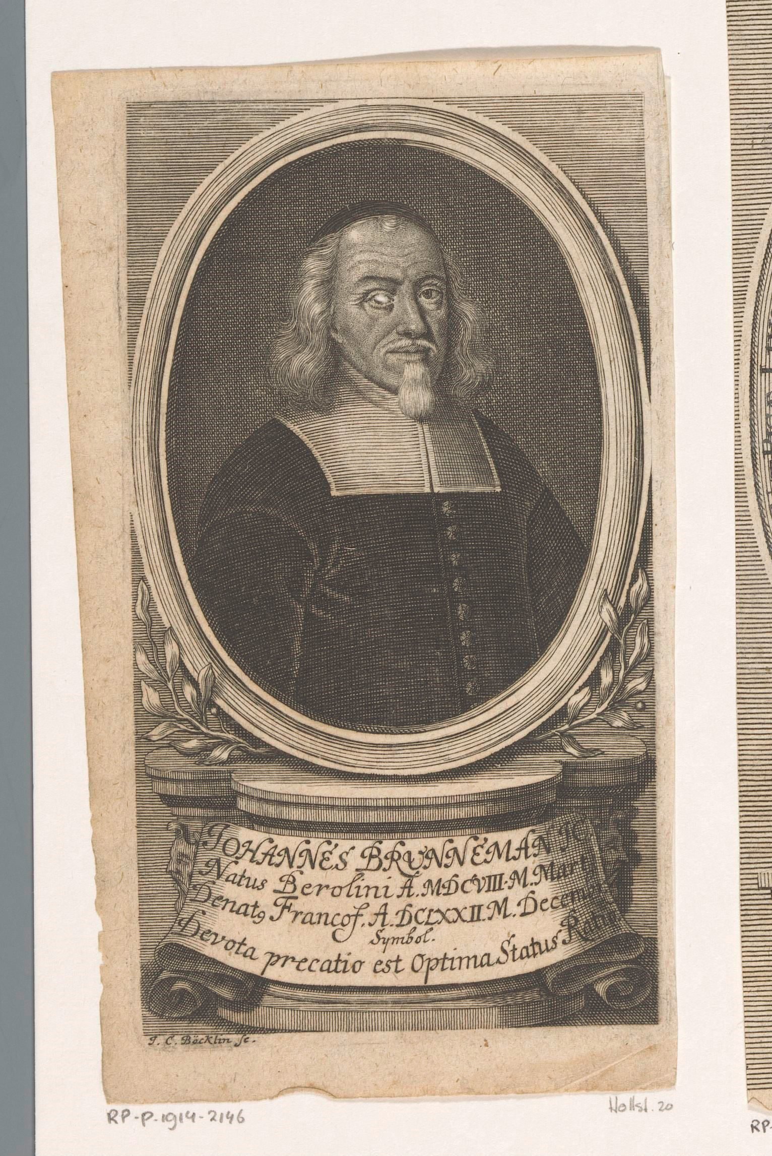 Portret van Johann Brunnemann