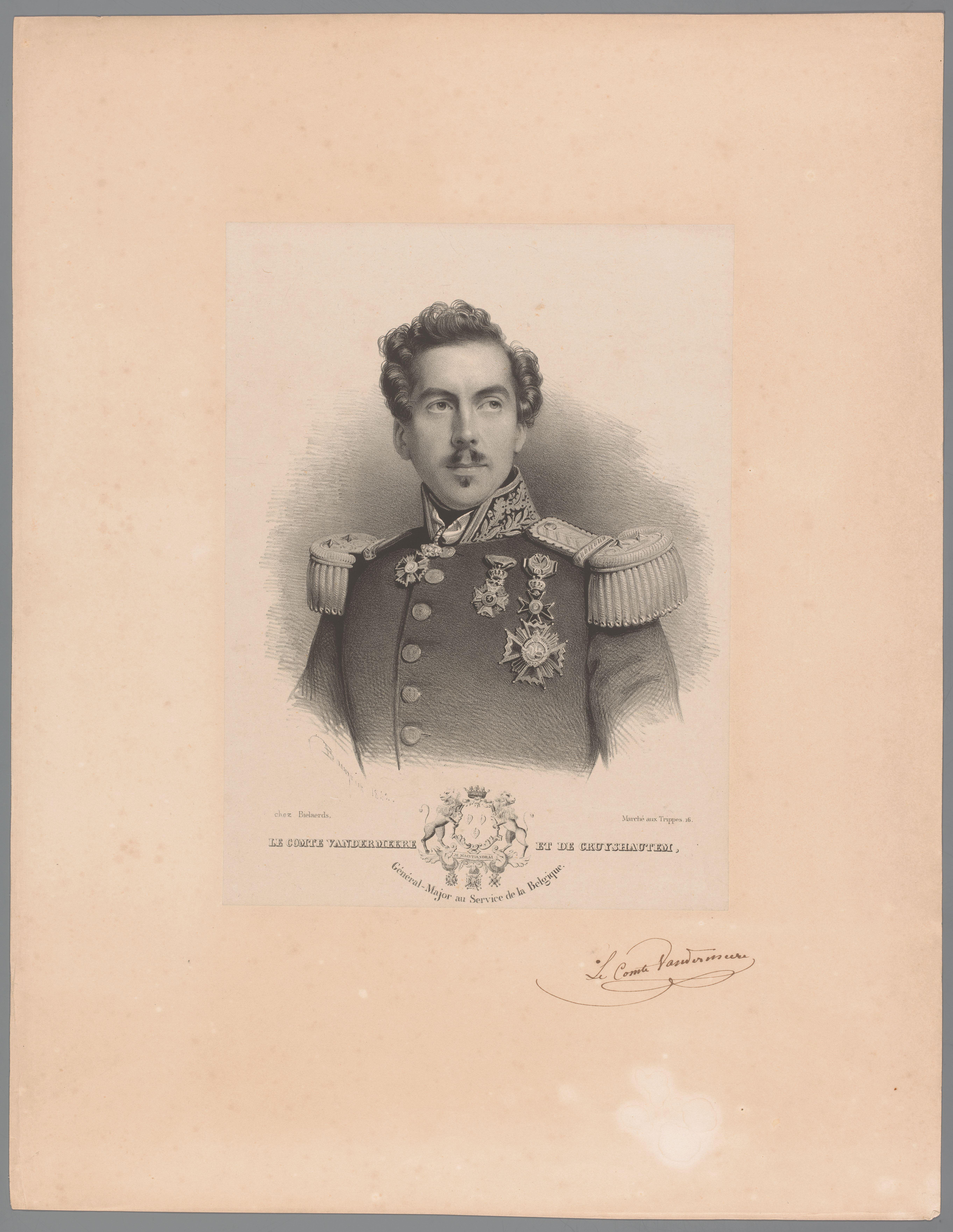 Portret van graaf Van der Meere en Cruyshautem