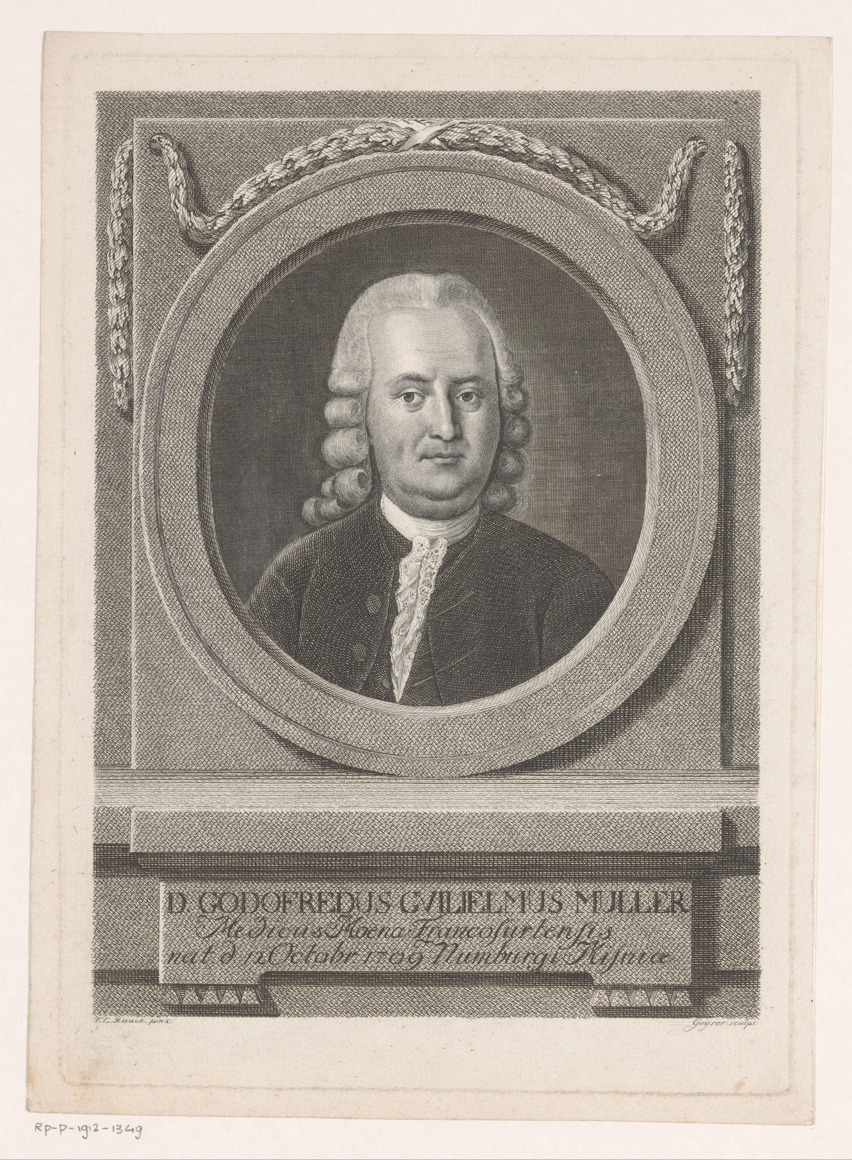Portret van Gottfried Wilhelm Müller