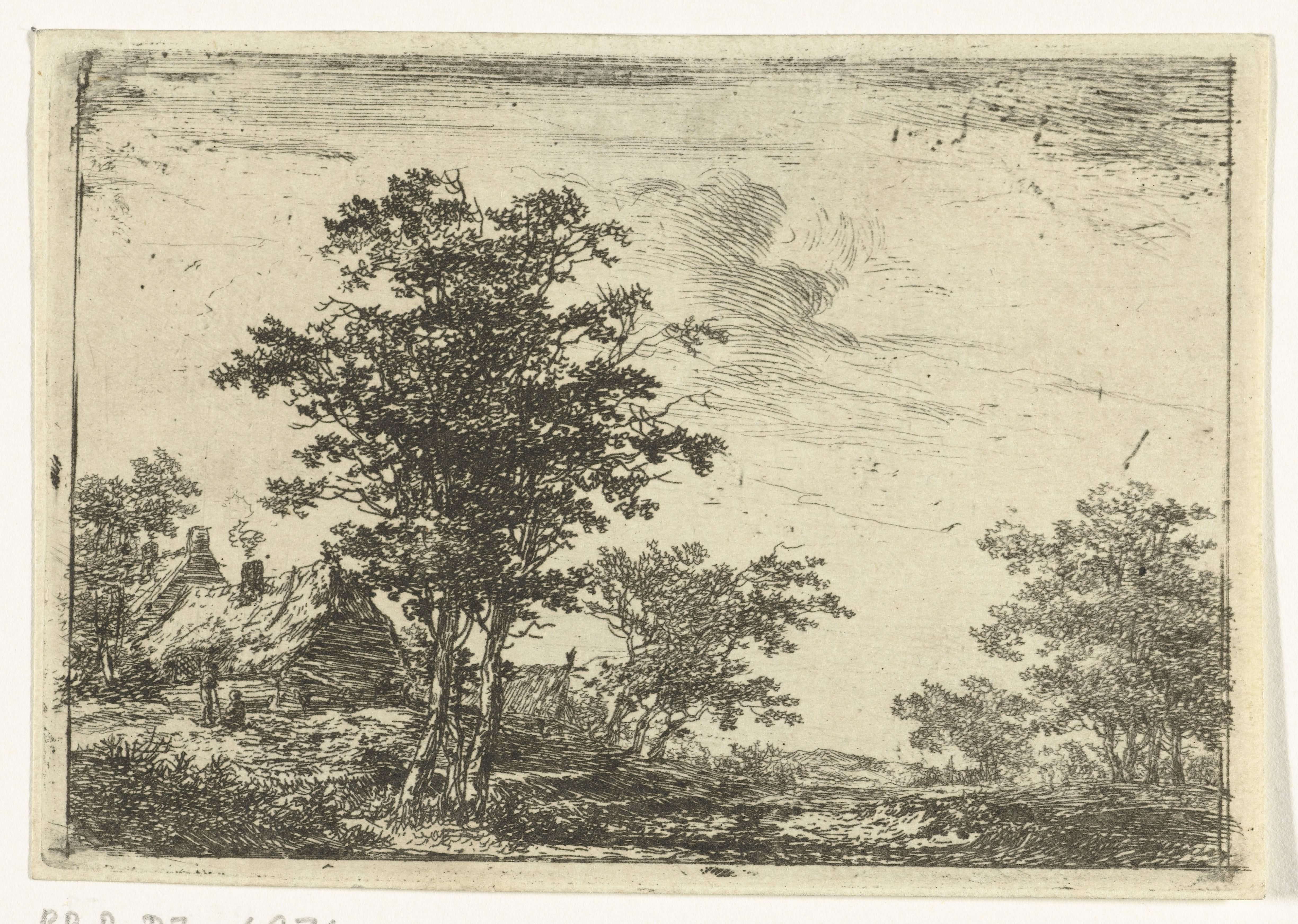 Boerderij met rokende schoorsteen