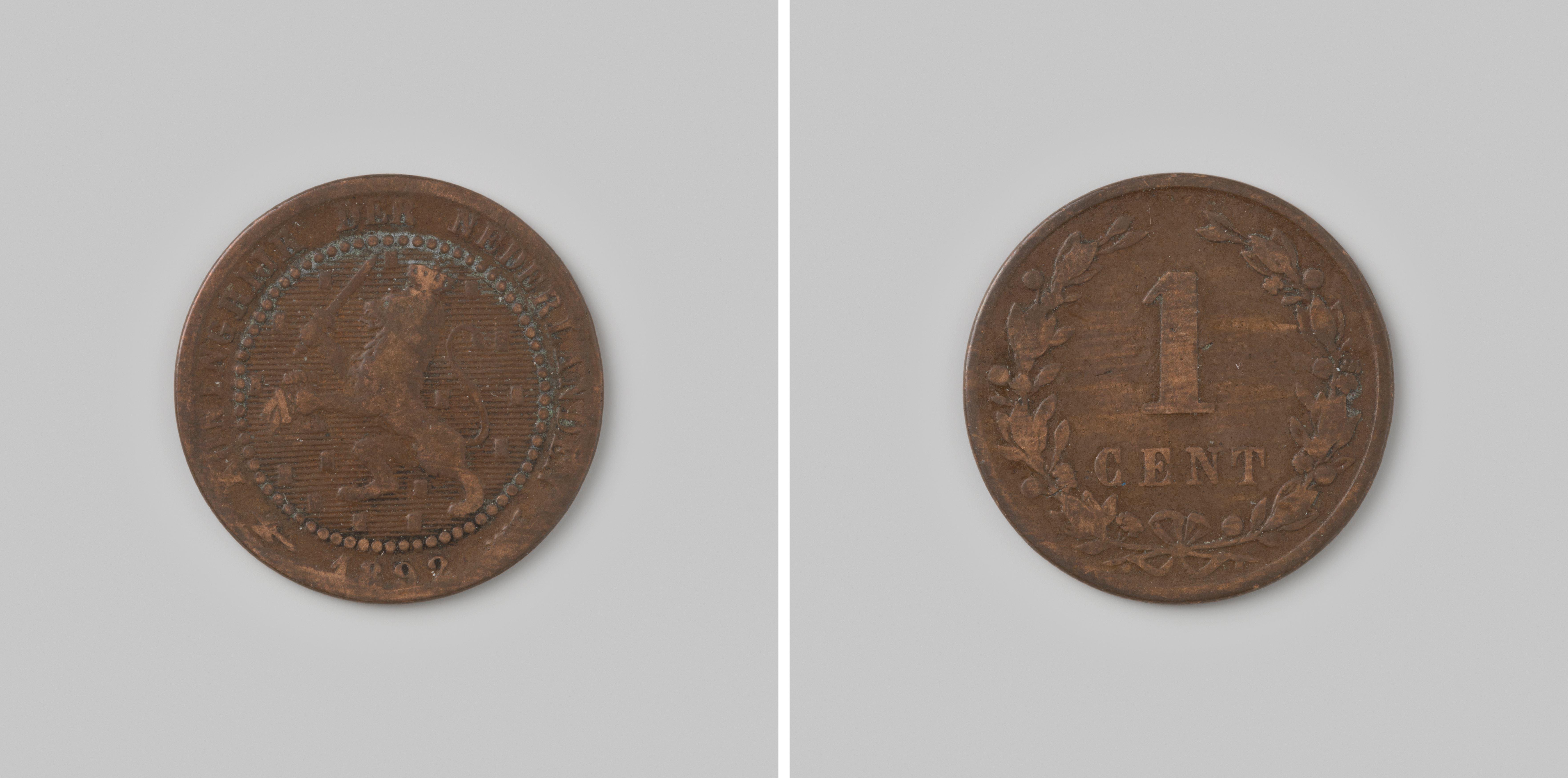 Nederlandse cent, 1892