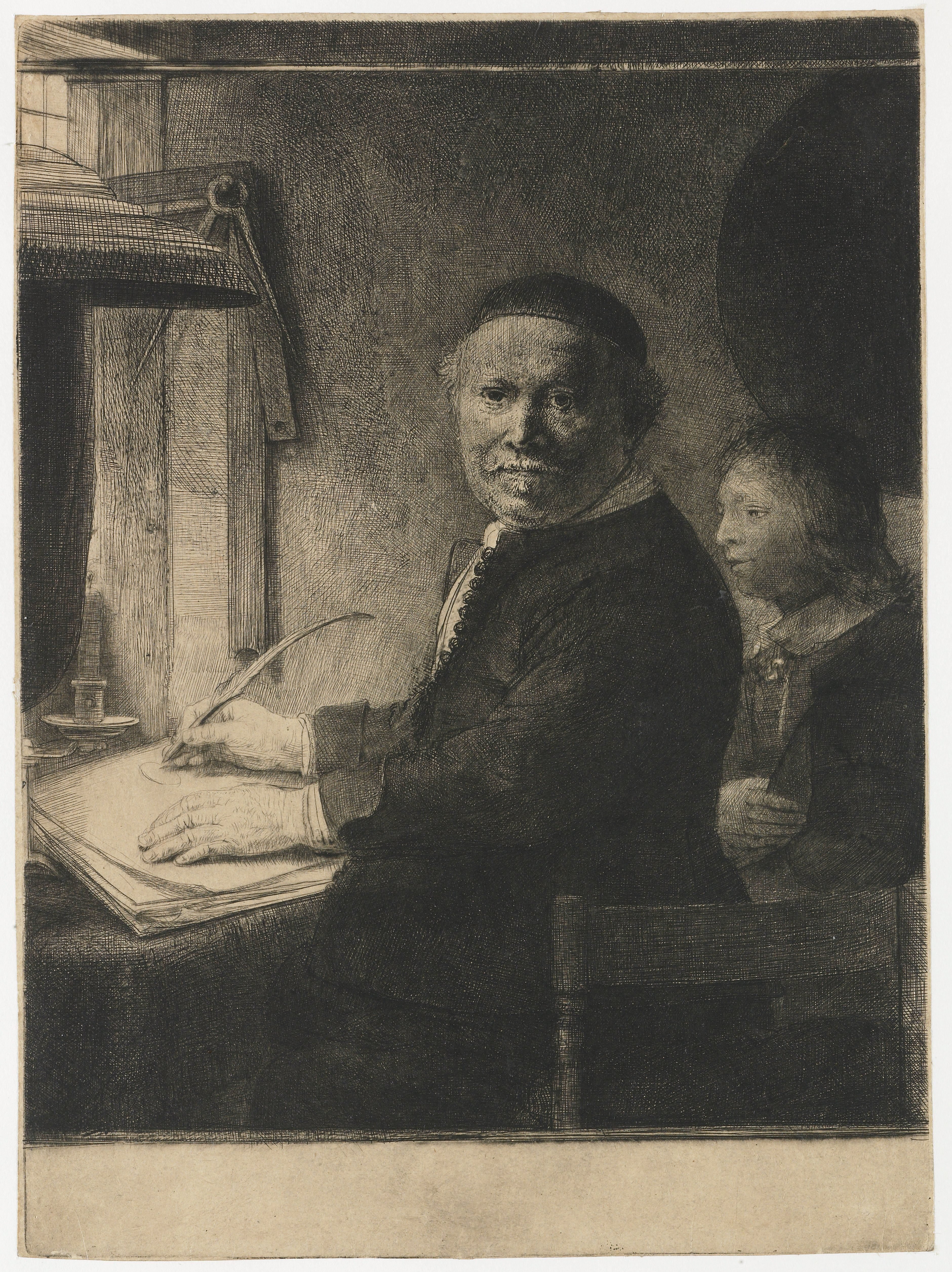 Lieven Willemsz. van Coppenol, writing master: the smaller plate