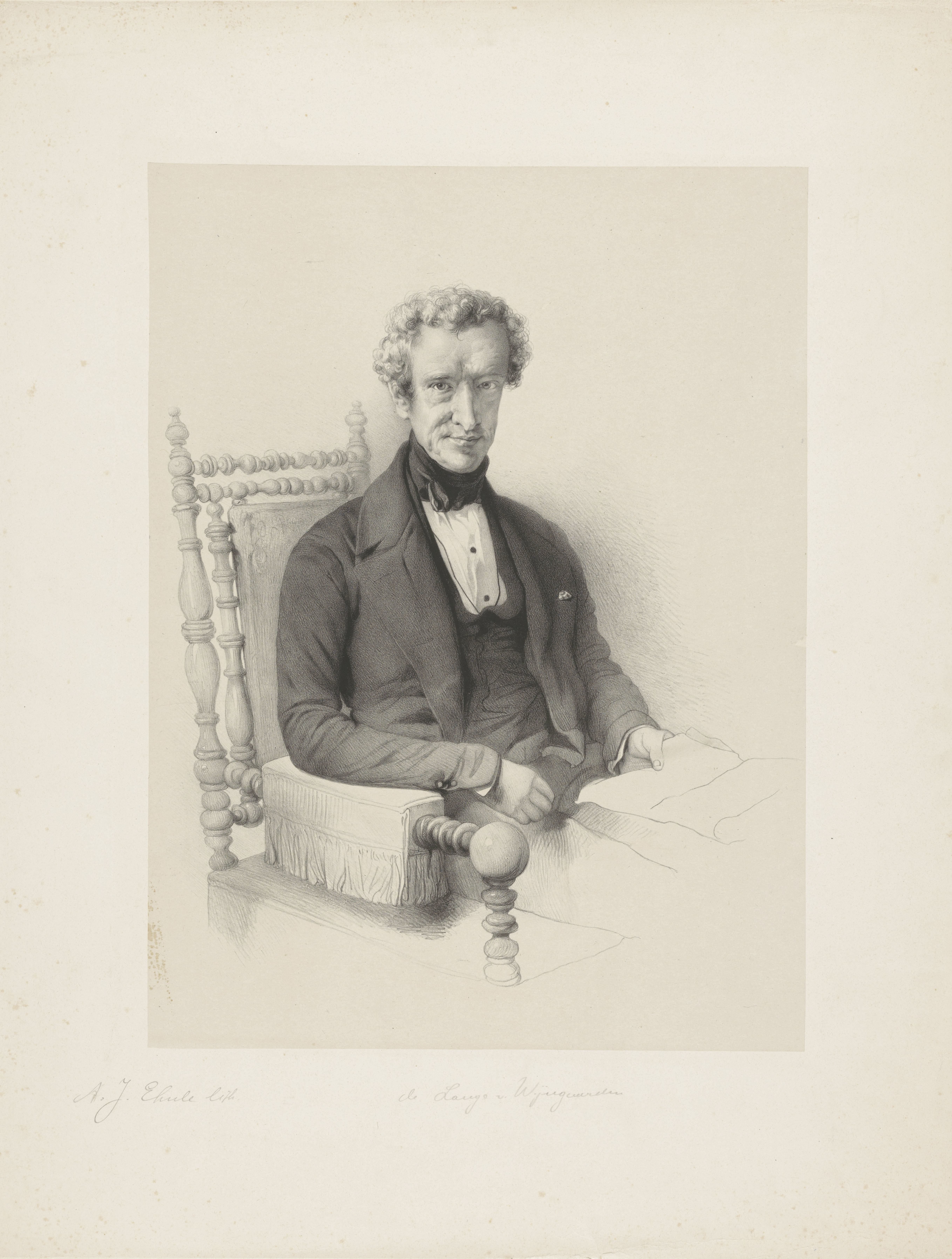 Portret van Cornelis Johan de Lange van Wijngaarden