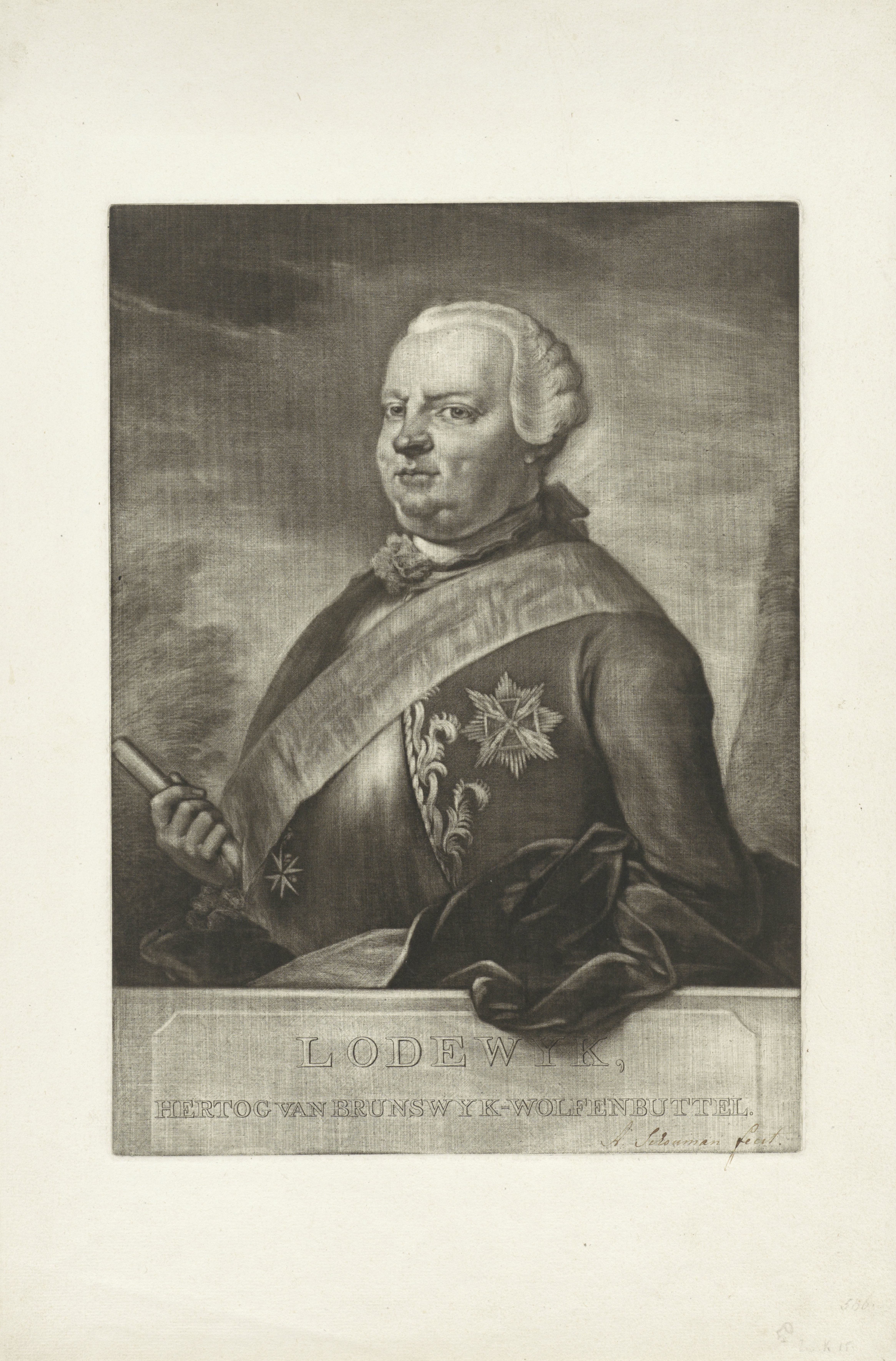 Portret van Lodewijk Ernst, hertog van Brunswijk-Wolfenbüttel