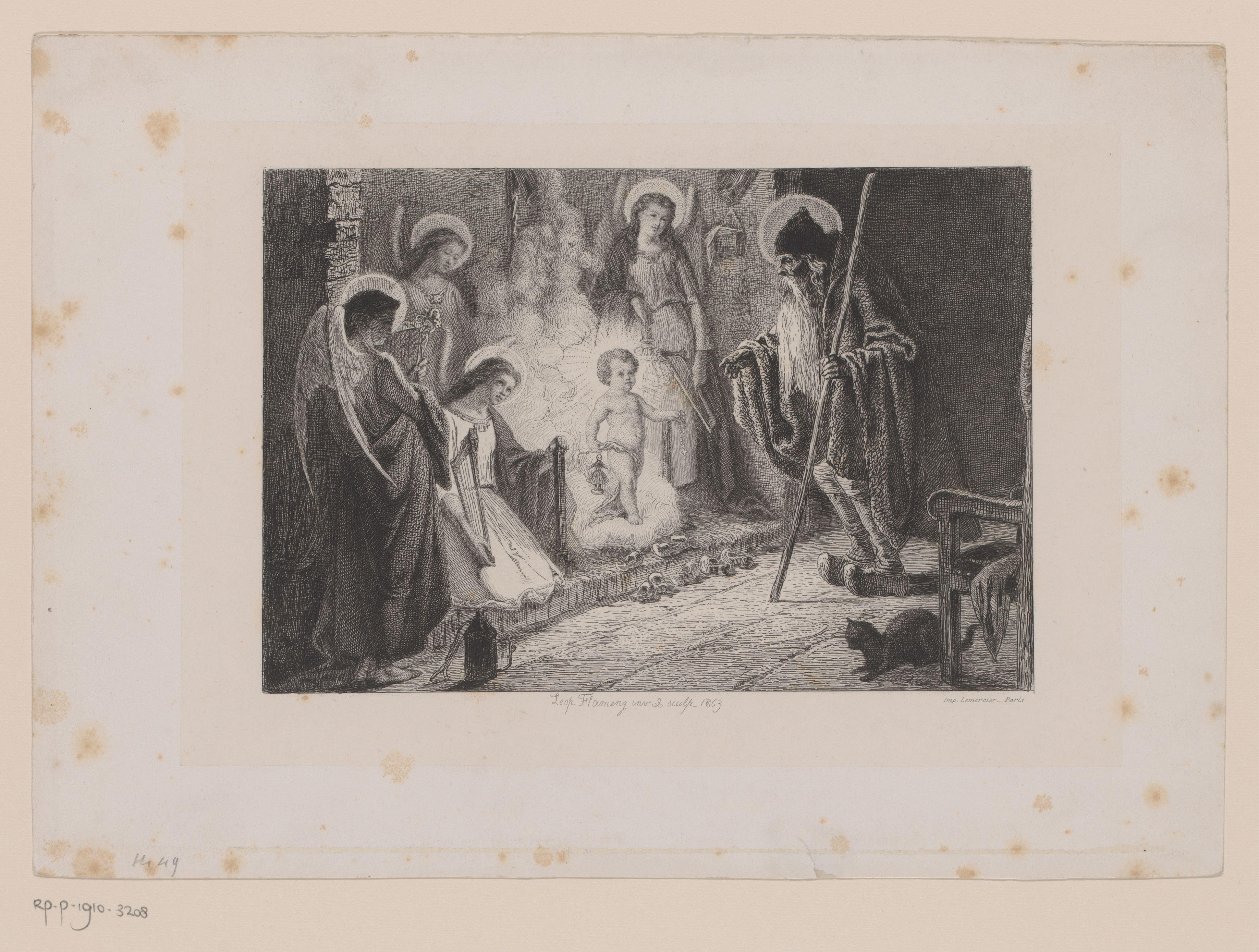 Christus, omringd door engelen, met St. Nicolaas