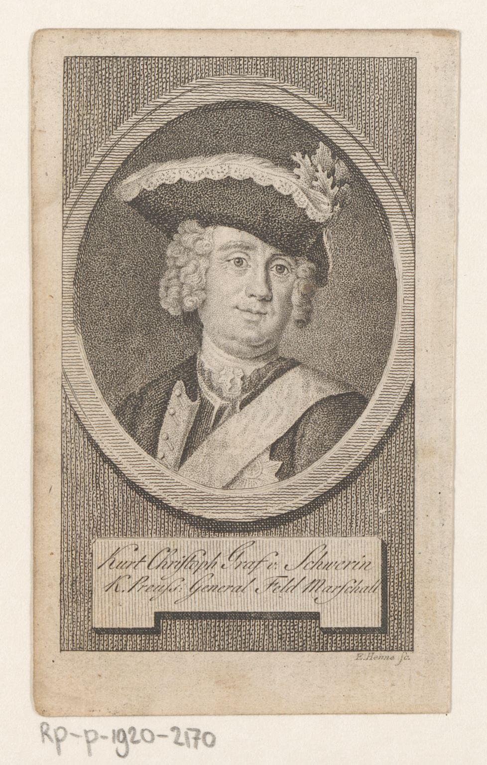 Portret van Kurd Christoph von Schwerin